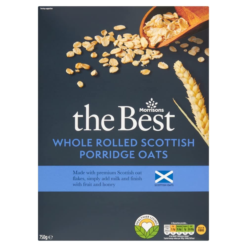 Morrisons The Best Whole Rolled Scottish Porridge Oats, 750g