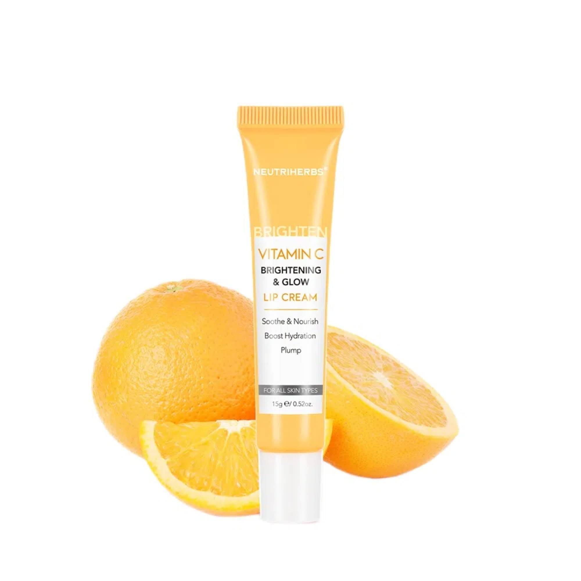 Lip Cream, Vitamin C Lip Treatment to Nourish and Soothes Dry, Cracked Lips,Repair Chapped Lips with Squalane - 0.52oz