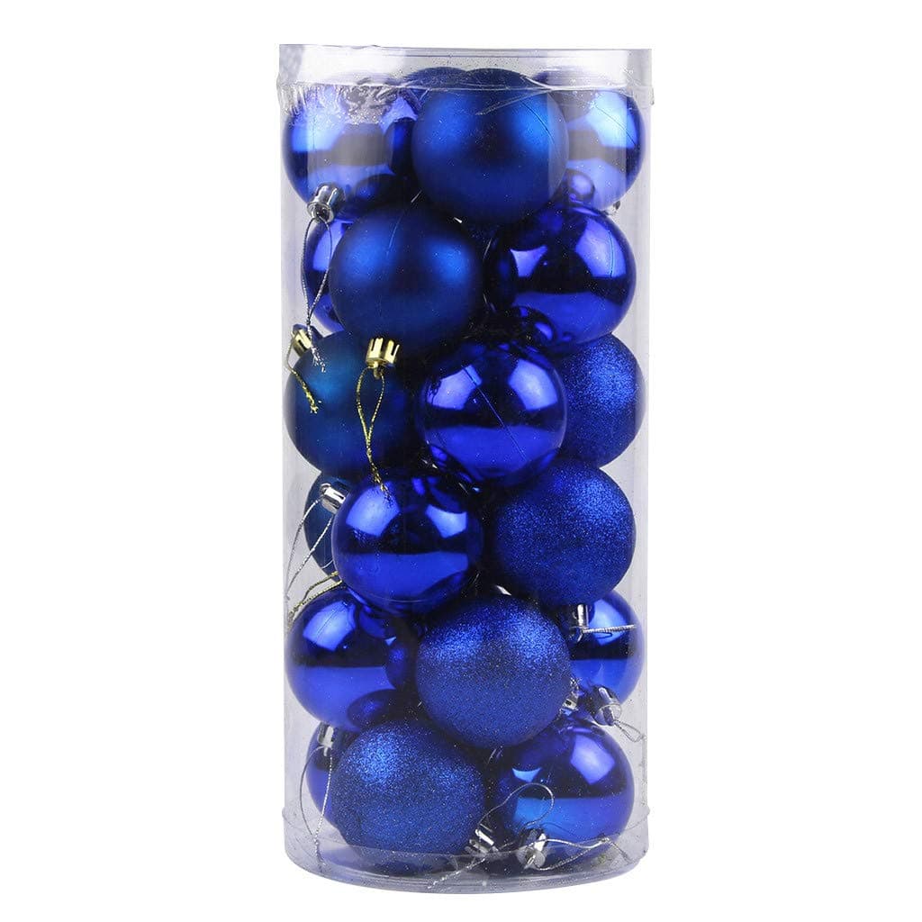 Hemlock 34PC Xmas Tree Ball Ornament Decor Christmas Hanging Ball Home Party Ornament (Navy)