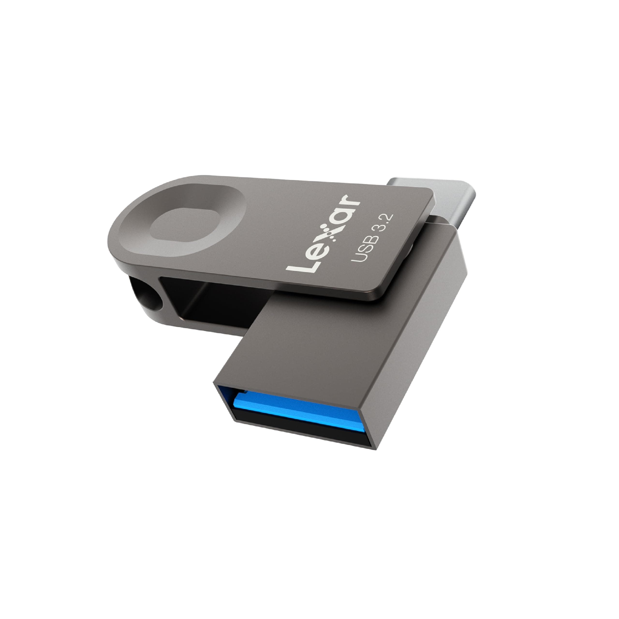 E32C 64GB Type-C USB Flash Drive, USB-A&USB-C 3.2 Gen 1 Dual Drive OTG 100MB/s Read, Thumb Drive Swivel Design Jump Drive for USB 3.0/2.0, Memory Stick for Android Smartphone, Laptop, PC