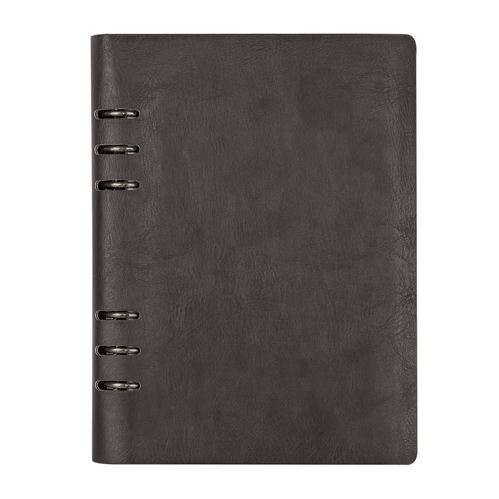 Vintage Notebook Paper Lined Leather Journal For Women Premium Soft Faux Leather Cover A5 Planner Binder Travel Journal Inserts Business Diary With Pen Holder (Pitchy Coffee)