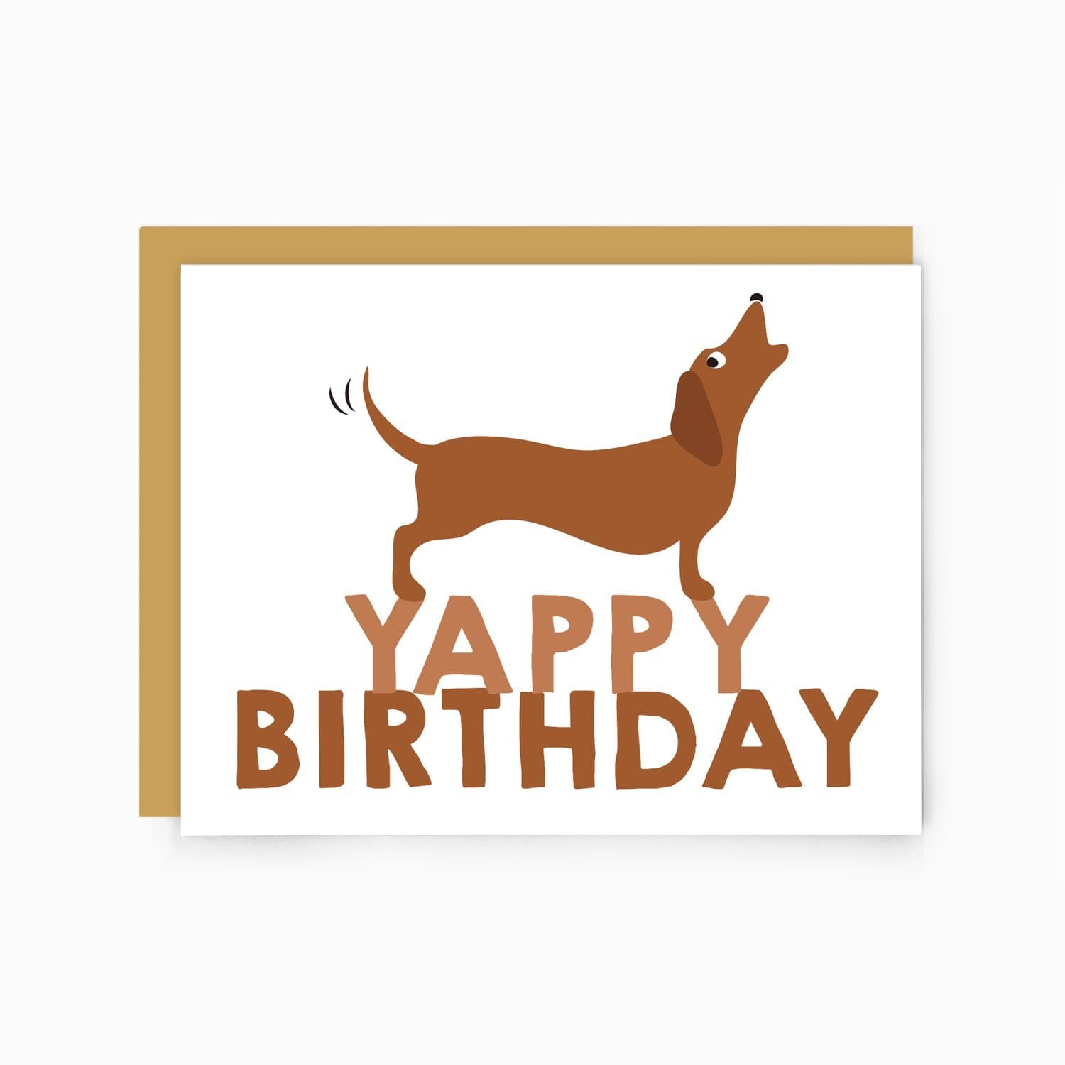 Yappy Birthday Greeting Card - Cute Dachshund Birthday Card