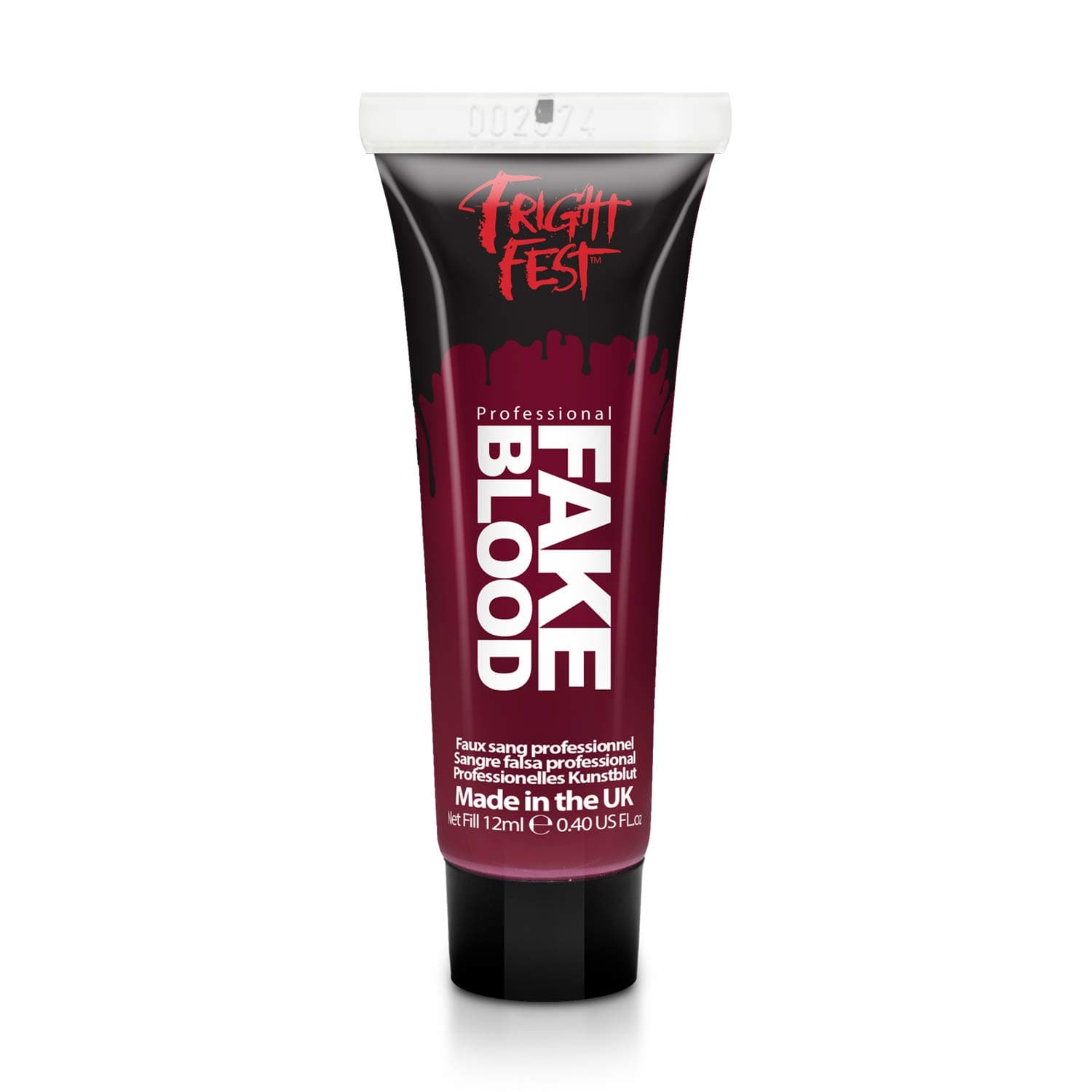 Fake Blood Gel 12ml by Fright Fest– SFX makeup looks great with face blood, liquid latex, white face paint, black face paint, scar wax and spirit gum