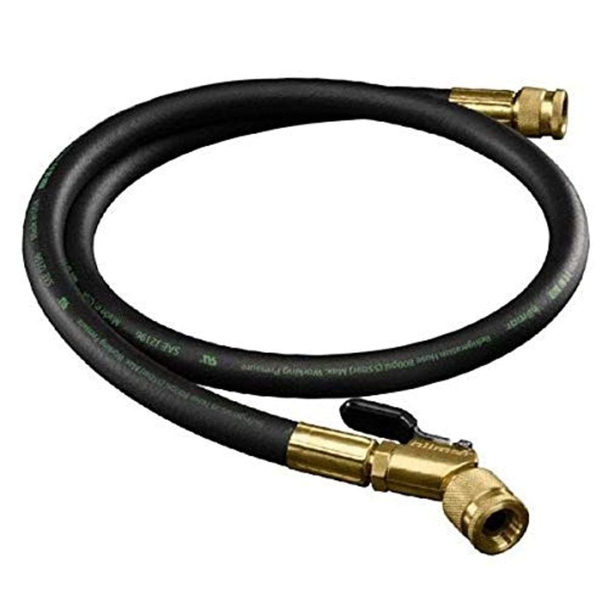 1935918 48" Hose with Ball Valve End Rated for 800 PSI, 3/8" Vacuum, Black