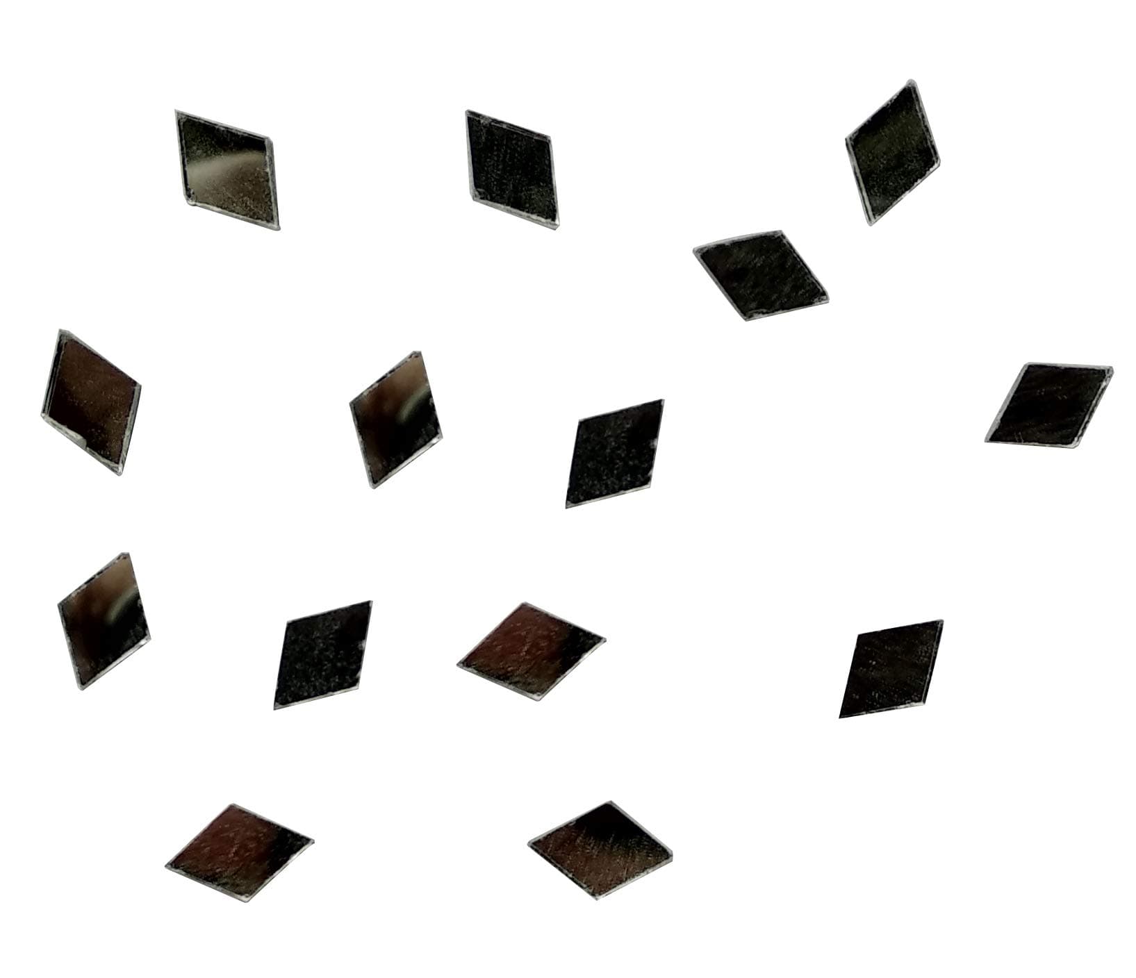 HGlass Small Rhombus Shape Glass Mirror Beads for Arts and Crafts DIY Projects, Framing, Decoration, 7 mm, Green -Set of 200 Pieces