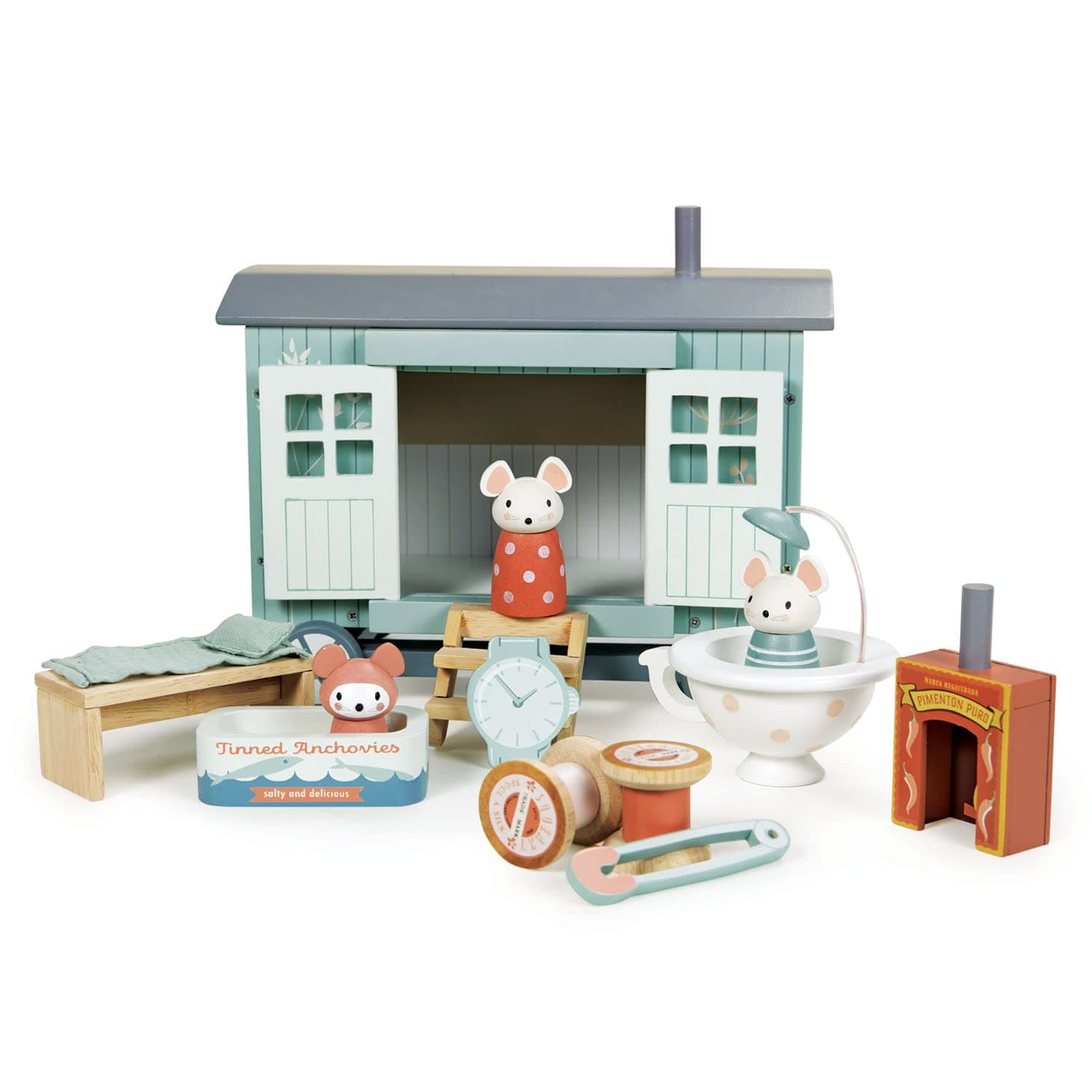 Tender Leaf ToysExplore the Enchanting Merrywood Wooden Pretend Woodland Characters and Environments (Shepherds Hut)