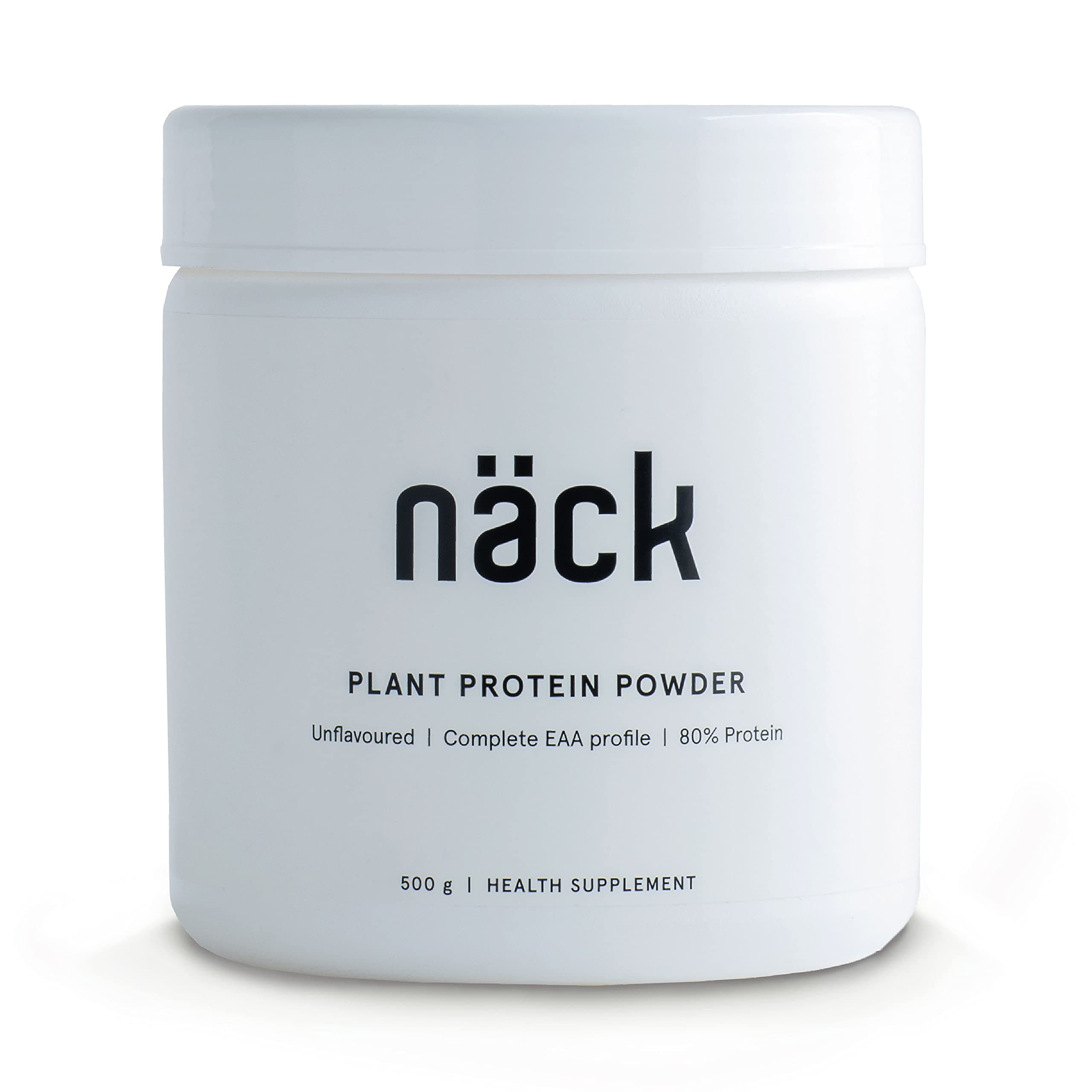 Plant Protein Powder, 500g | Unflavoured | 80% Protein | 24g Protein | Complete Essential Amino Acid Profile 9.7g EAA, 4.5g BCAA | Vegan | Gluten-Free | Non-Dairy