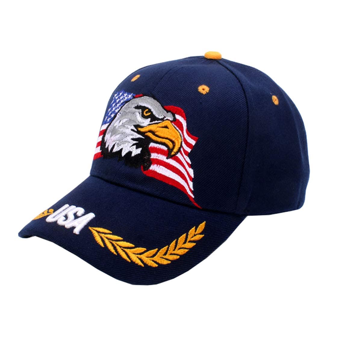 IZUSUSA-Flag Eagles-Hat American Baseball-Cap Embroidered