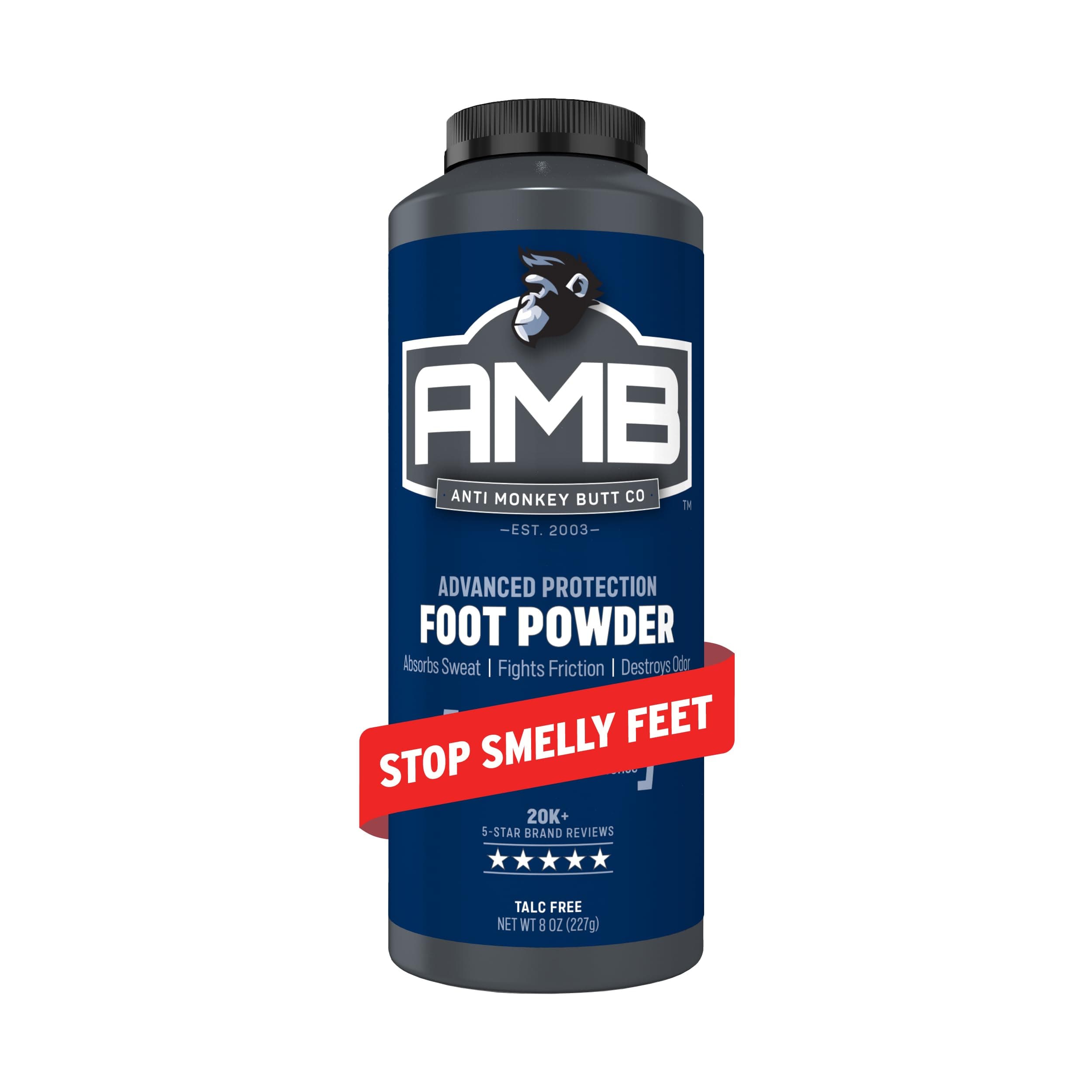 Anti Monkey Butt Foot Powder, Medicated Odor Eliminator and Soothing Itch Relief with Calamine, Antifungal Formula for Long Lasting Relief, 8 oz