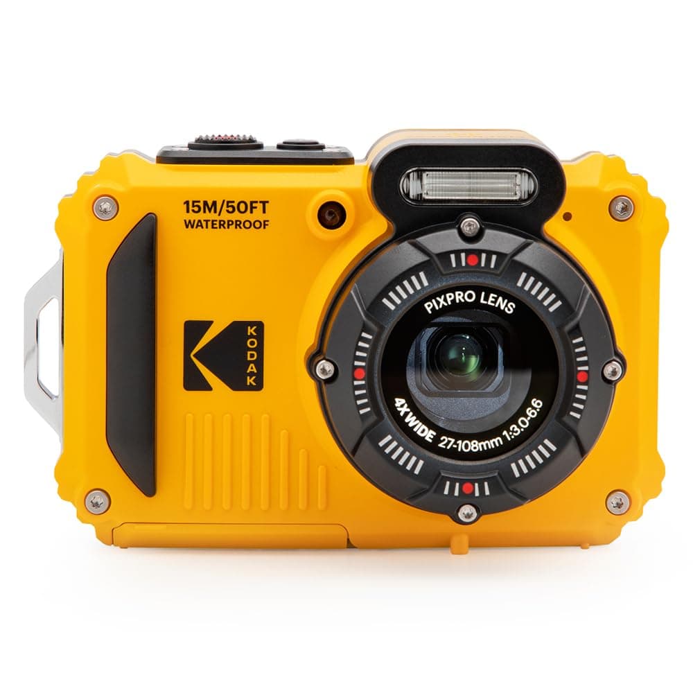 Pixpro WPZ2 - 16M Pixel Compact Digital Camera, Waterproof to 15m, Shockproof, 720p Video, 2.7" LCD Screen - Li-ion Battery, Yellow
