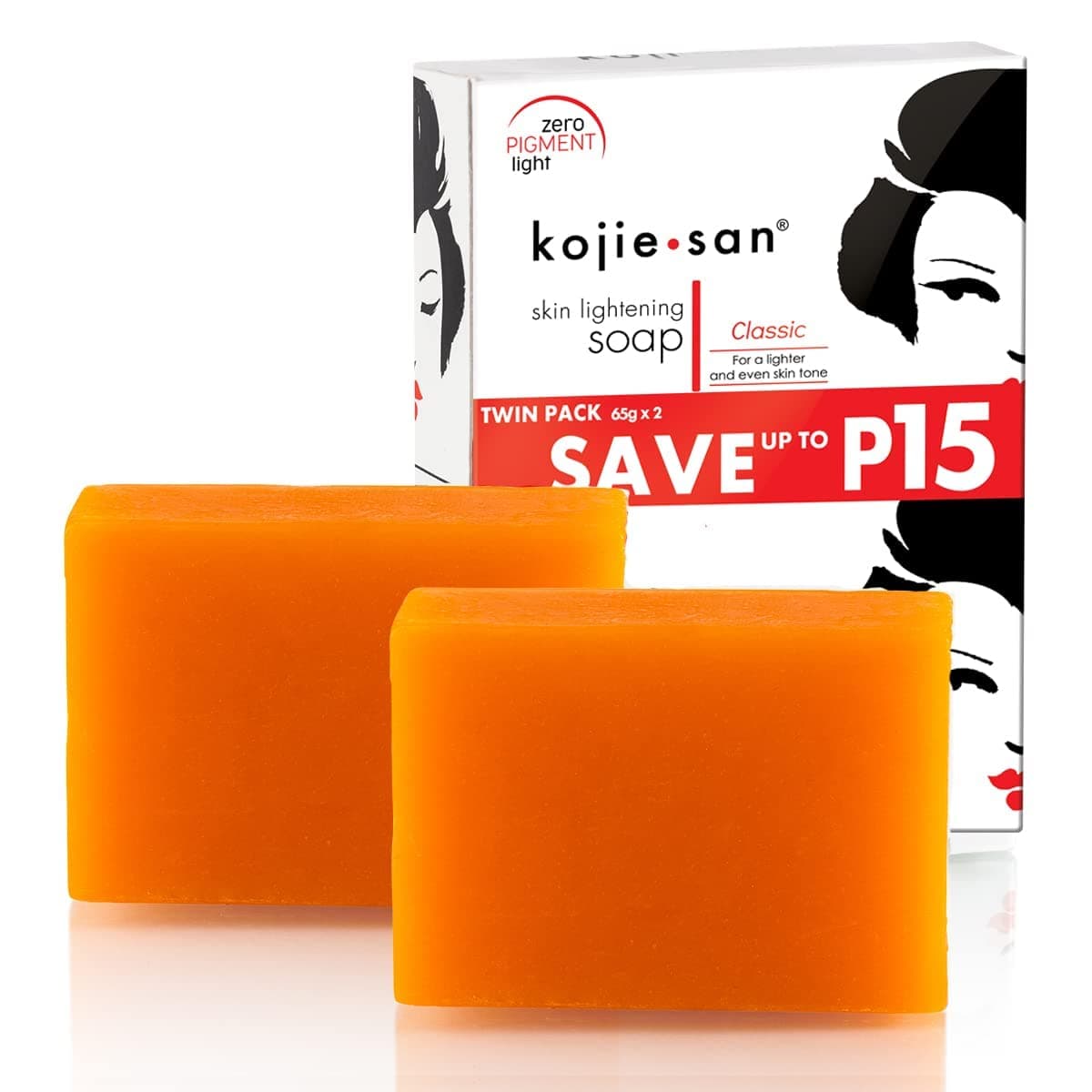 Kojie San 2 Bars Kojic Acid Soap 65 Grams Per Bar
