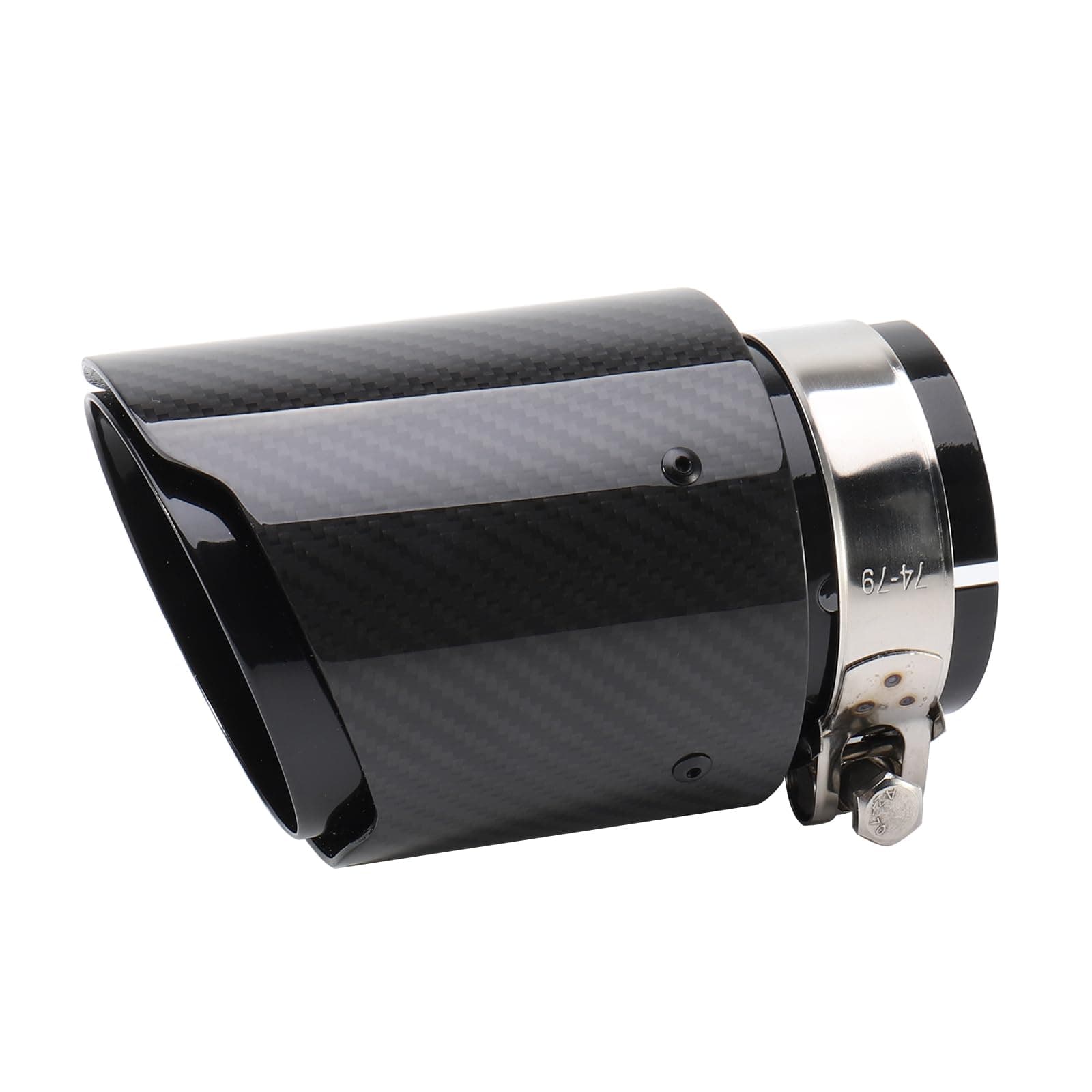 Carbon Fiber Exhaust Tip 3 Inch Inlet 4 Inch Outlet Glossy Black Exhaust Tips 3 Inlet Muffler Tip
