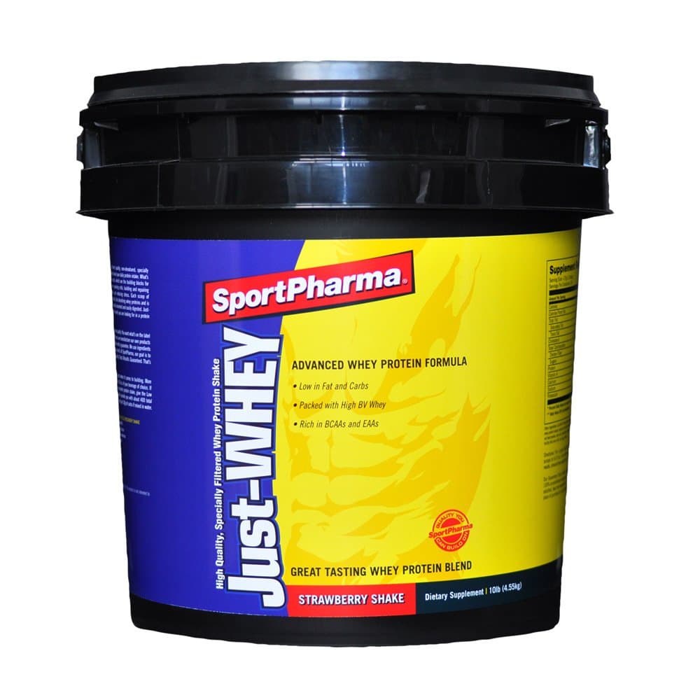 Sports Pharma Just-Whey, Strawberry Shake, 10-Pound