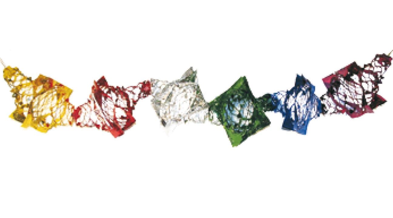 Multicolored Foil Garland Sukkah Decoration