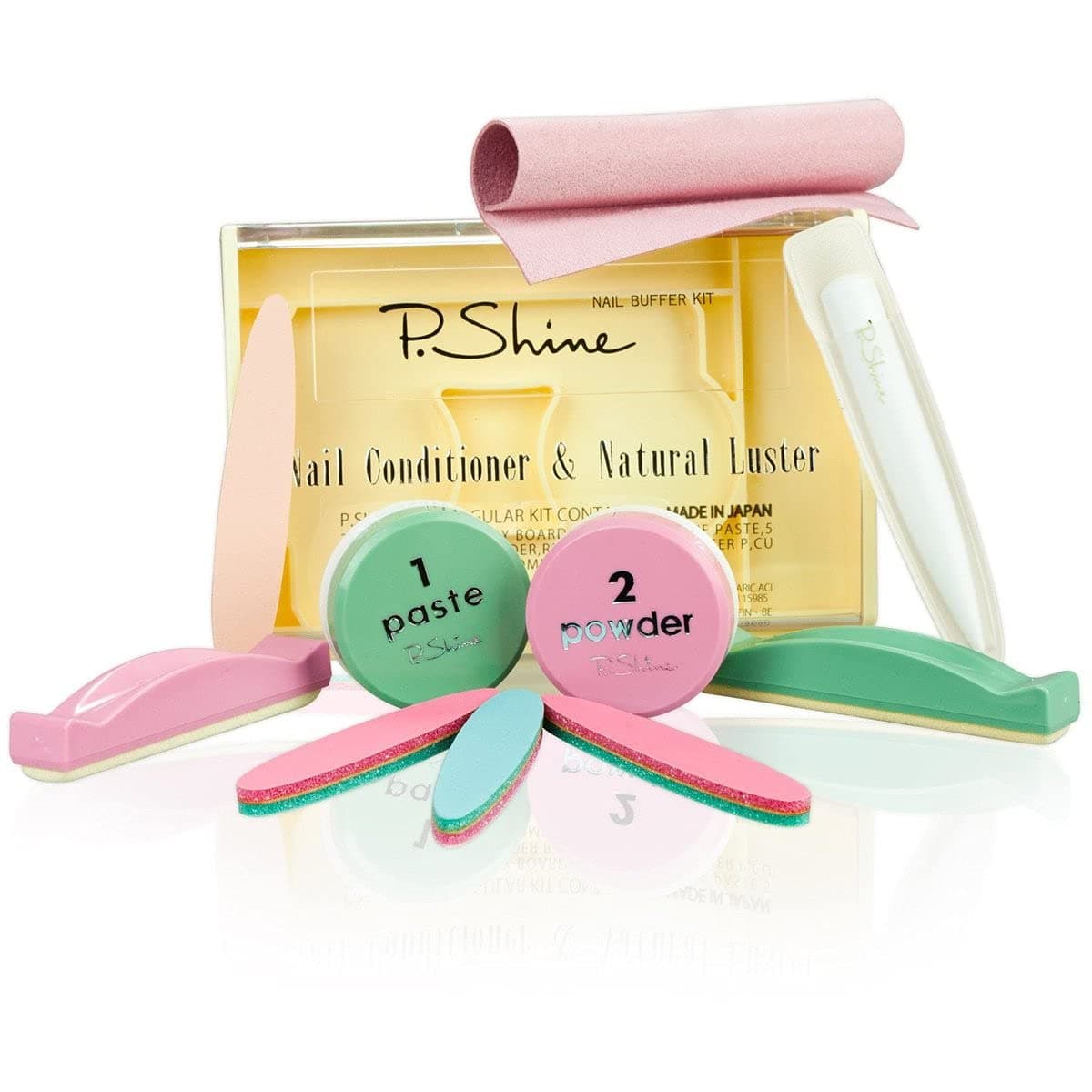 Pshine Japanese Manicure Kit Professional Nail Set Care Nail Plate Repair Treatment + Instruction for damage nails
