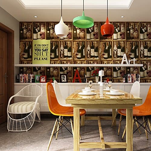 GK-Simple European style wall warm decorationAntibacterial seamless stain resistant antistatic rural retro living room wallpaper , Yellow , 0.53m X10m