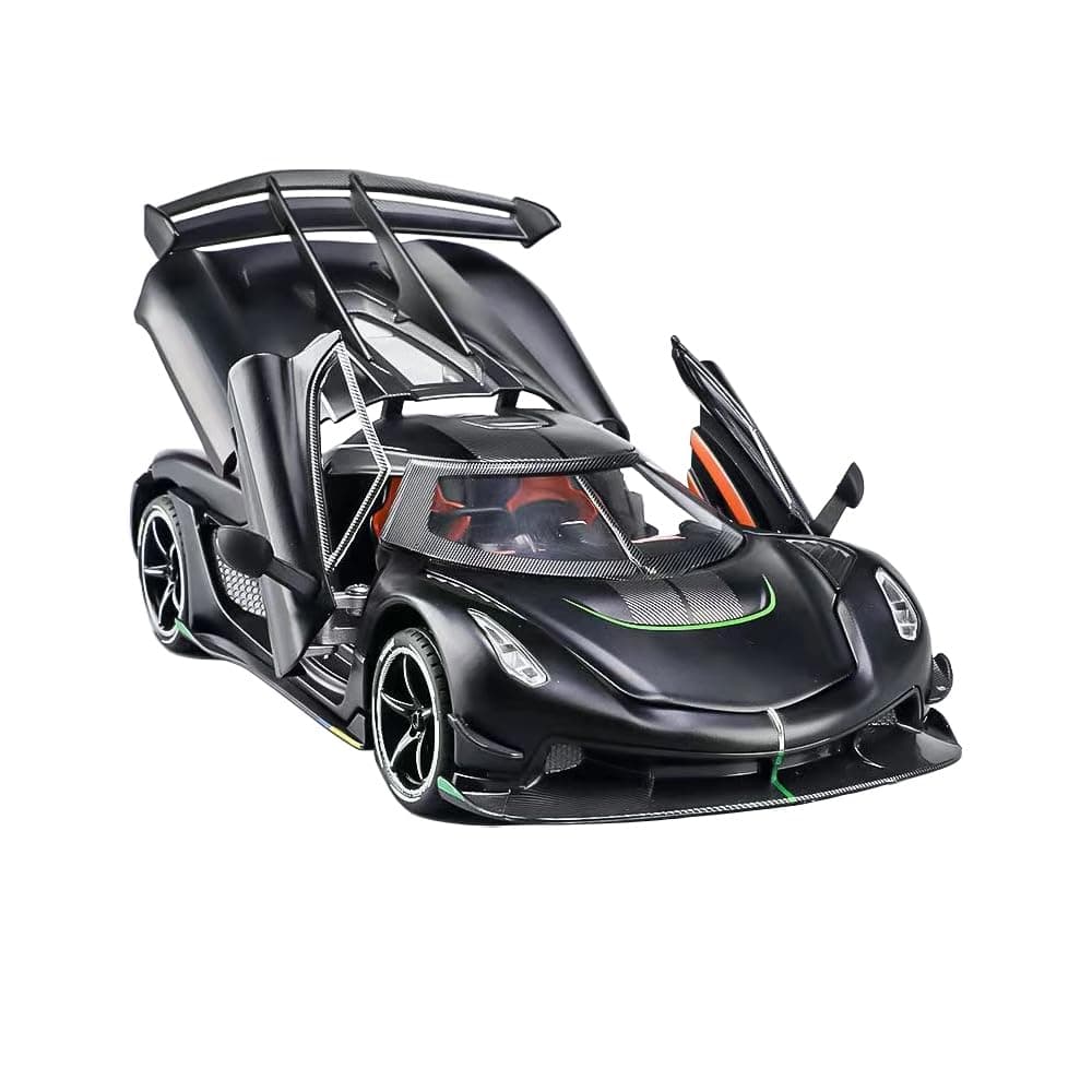 - Toy Cars Model Jesko 1/24 Black Alloy Collectibles Die-cast Vehicles with Sound and Light