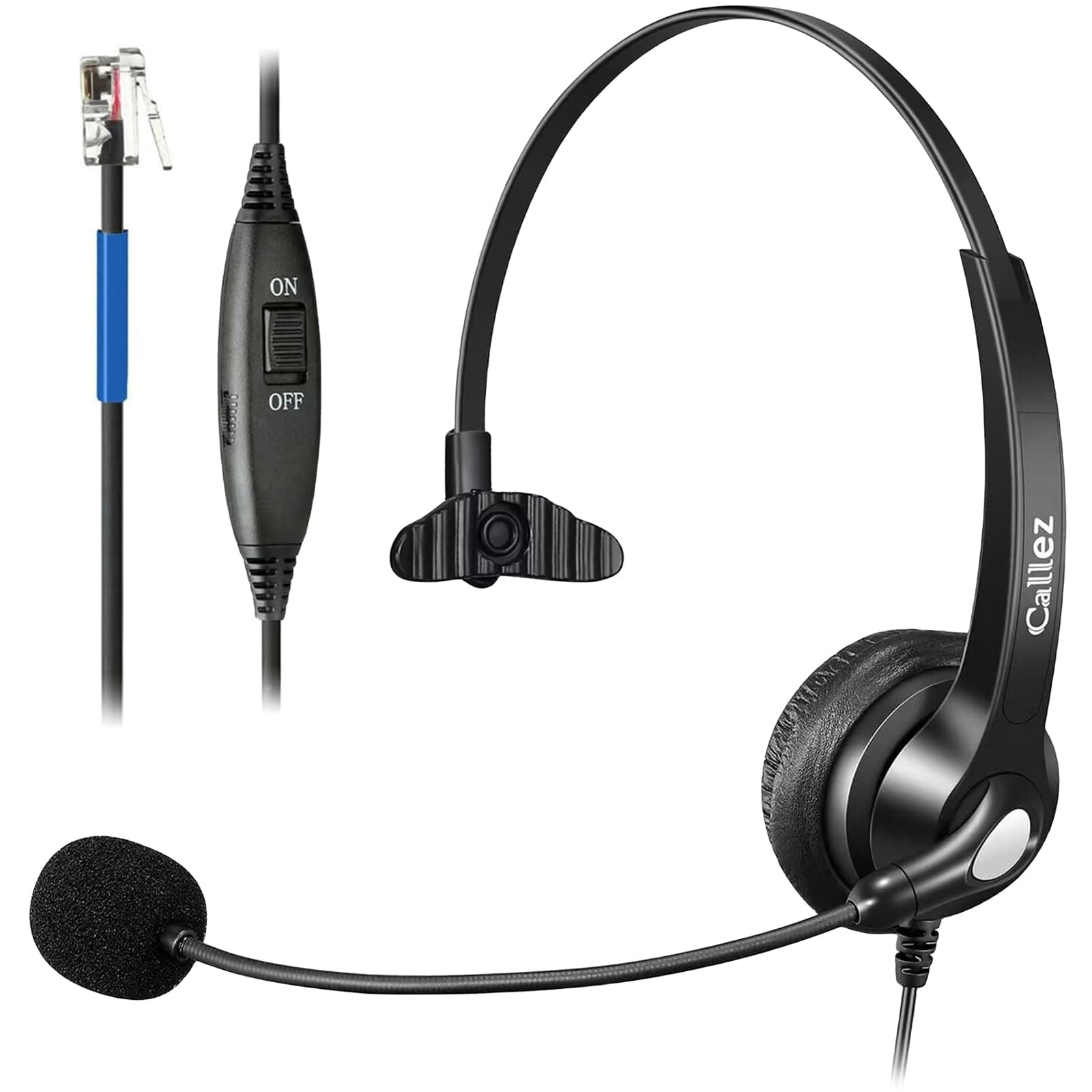 Callez RJ9 Phone Headset for Cisco Office Phones, Corded Telephone Headset with Microphone Noise Cancelling for Cisco IP Phones 6941 7811 7841 7941 7942 7945 7962 7965 7975 8841 8845 8851 8861 8945