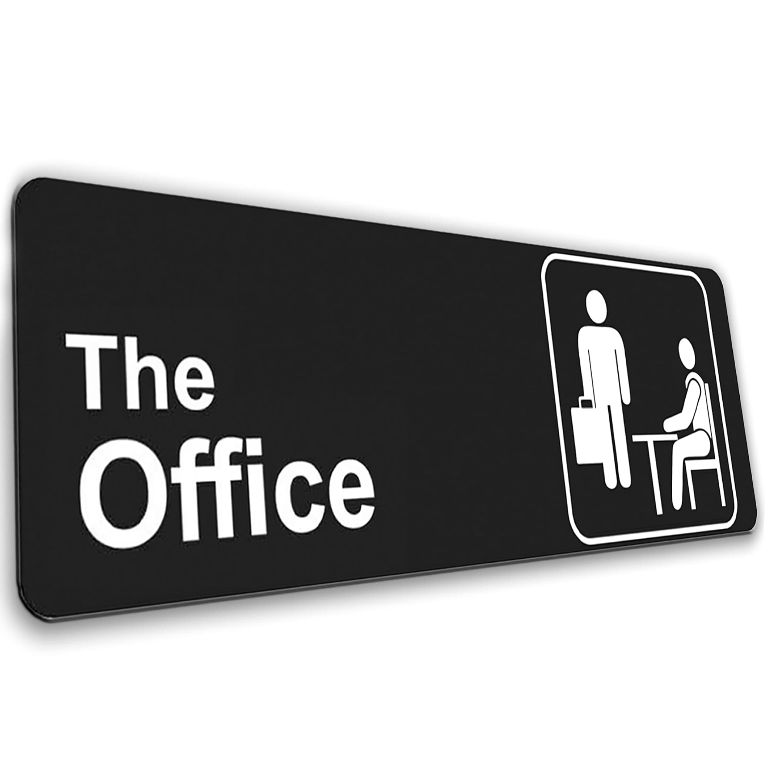The Office Sign - 9x3 Inches Premium Acrylic Self-Adhesive Door Sign for Decor, Easy Installation on Doors, Walls, Desks. Perfect Home Gift