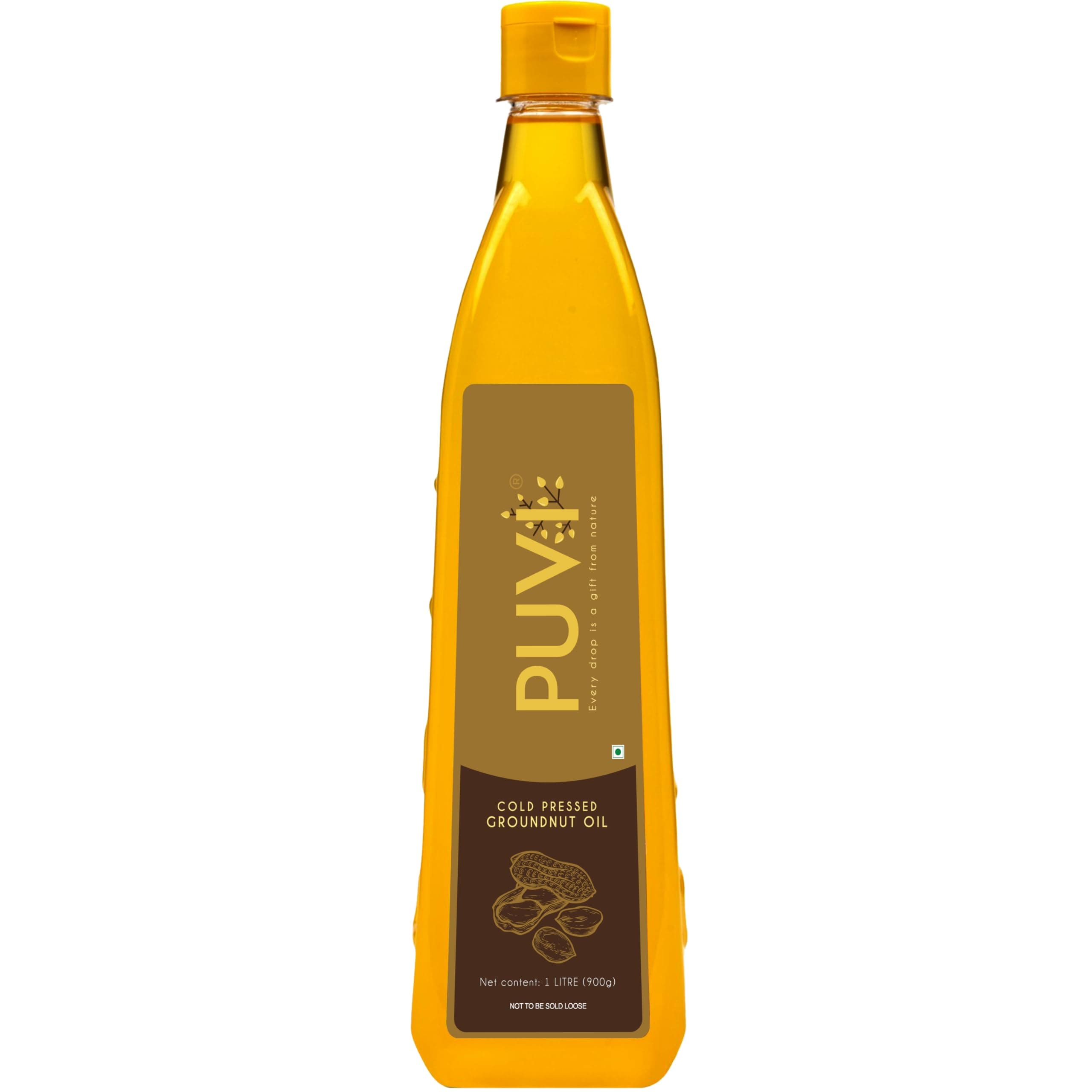 Puvi Cold Pressed Groundnut/Peanut Oil (Virgin, Chekku/Ghani) - 1 Litre