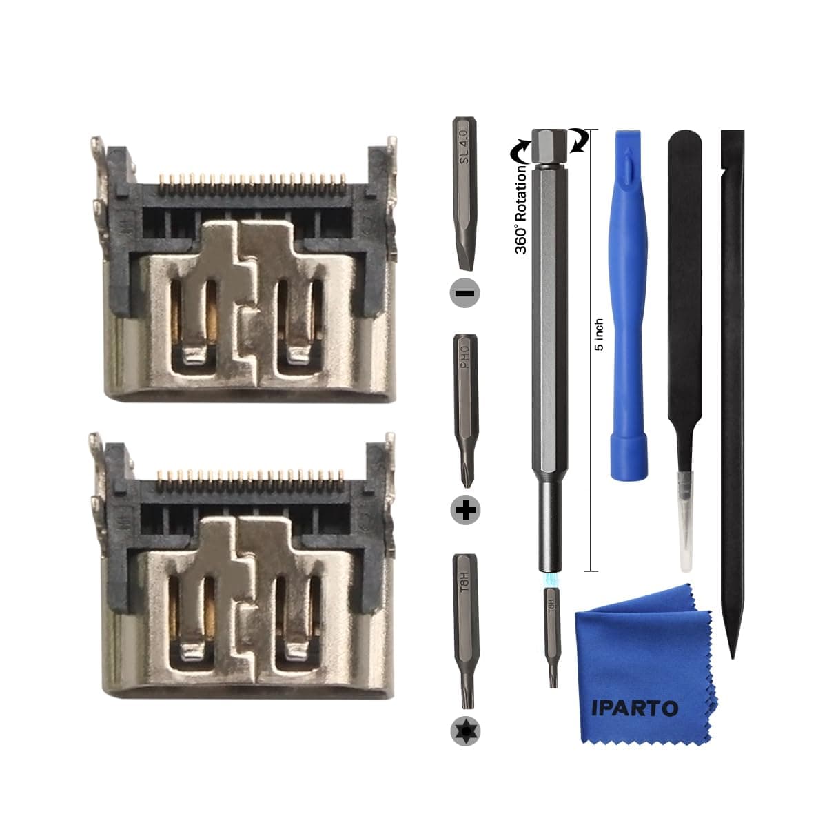 2 Pack Replacement HDMI Port for Sony Playstation 5 PS5 Display Socket Interface Jack Connector Repair Kit