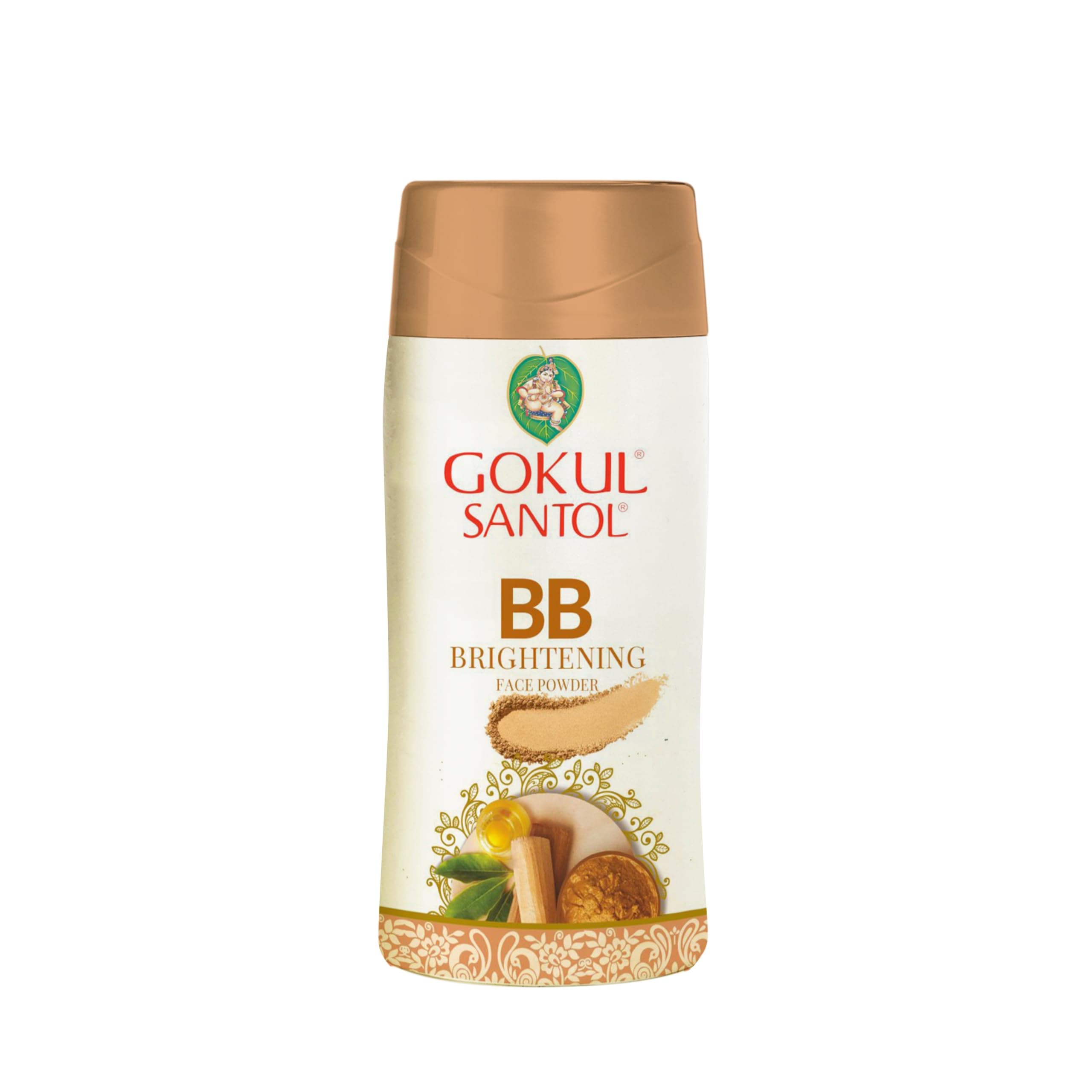 Gokul Santol Sandalwood BB Powder - Natural Skin Enhancer with SPF - 30g pack of 3
