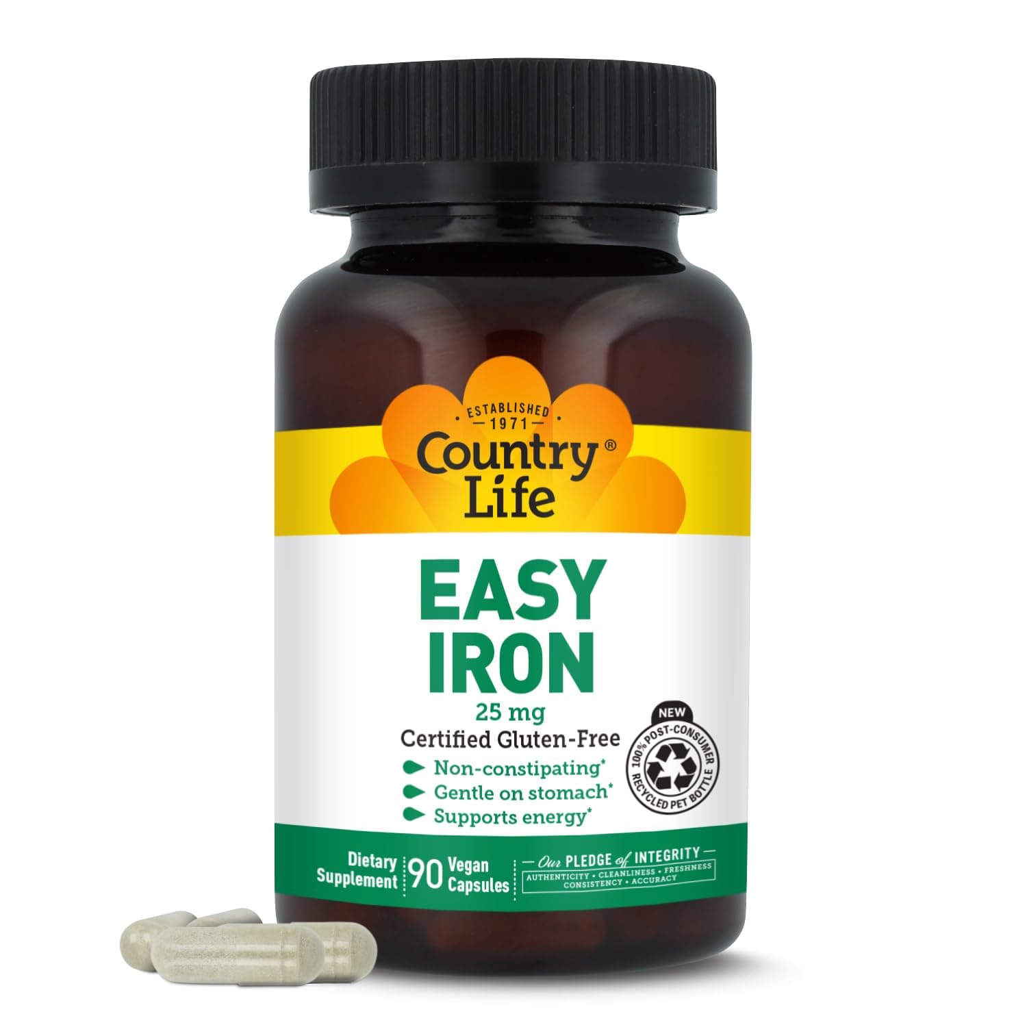 Country Life Easy Iron 25MG 90 Capsules