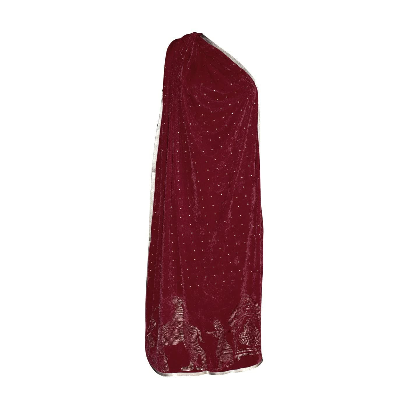 Ekan Women�s Velvet Pure Wool Stole/Shawl/Wrap With Side Border Laced For Winters For Wedding Use For Women And Girls