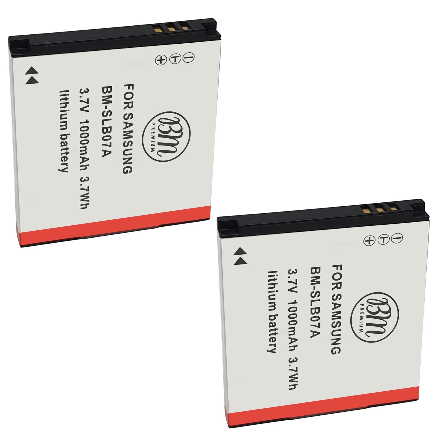 Big Mike's BM Premium 2 Pack of SLB-07A Batteries for Samsung PL150 ST45 ST50 ST550 TL220 Digital Cameras