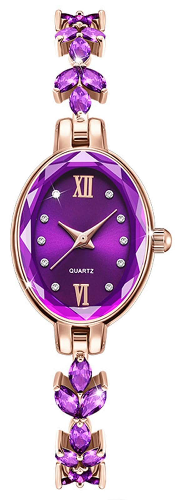 Women's Watch Luxury Petal Casual Bracelet Watch Simulated Quartz Watches for Women