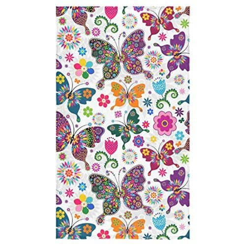 Custom Butterfly Hand Towel Bath Bathroom Shower Towels 16"x28"(One side) Home Outdoor Travel Use
