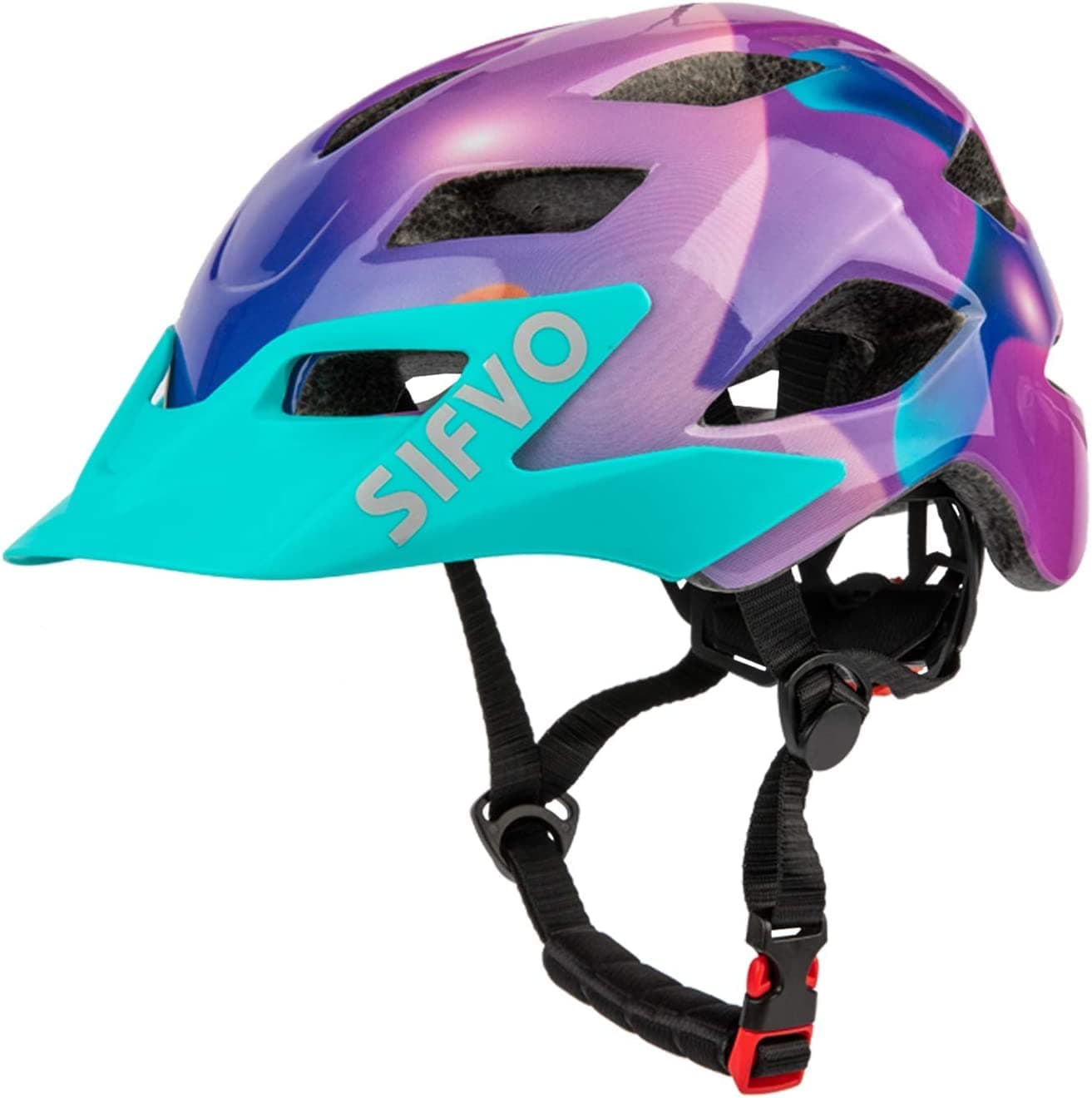 Kids Helmet, SIFVO Kids Bike Helmet Boys and Girls Bike Helmets with Cool Visor Helmet for Kid 5-14, Kid Bike Helmets Youth Bike Helmet Adjustable & Lightweight 50-57cm