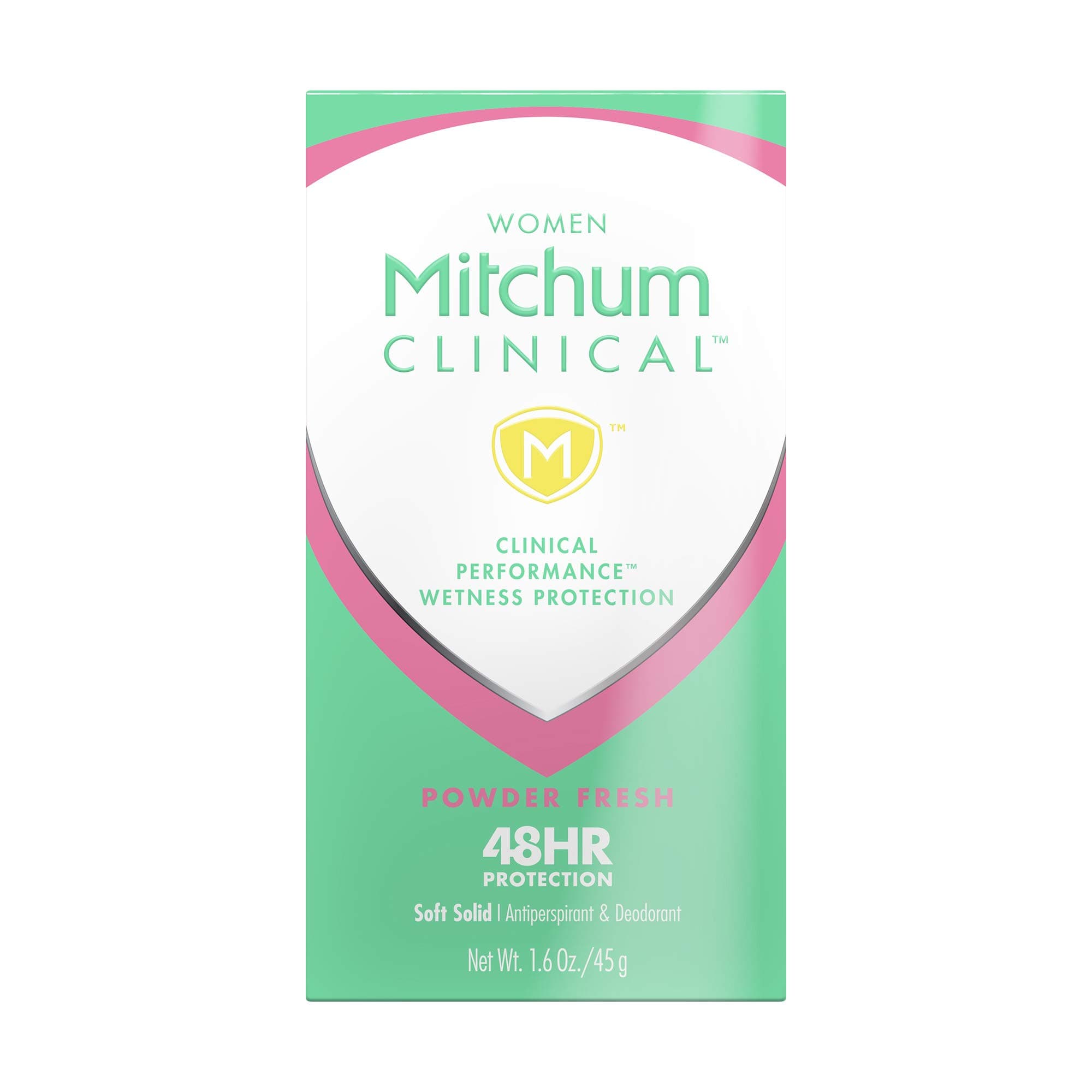 Mitchum Women Clinical Soft Solid Antiperspirant Deodorant,Powder Fresh, 1.6oz.