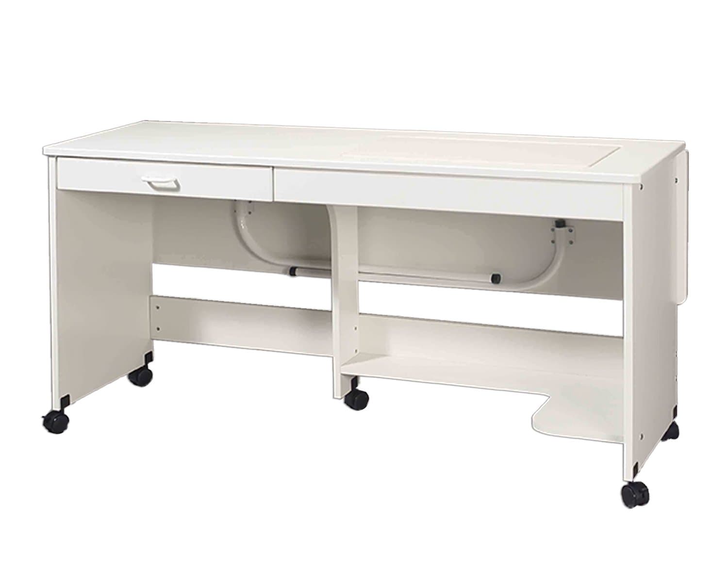 Fashion Sewing Cabinets Model 898L Ultimate Multifunction Table 27" x 12.5" White