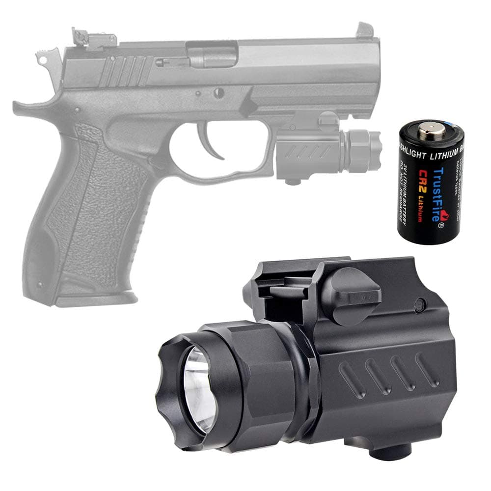 TrustFire G01 Pistol Light Compact Tactical Gun Flashlight 210 Lumen Weapon Mounted Light for G 17 19 21 22 30 43 48 and Picatinny Rail, Good for Gift Giving