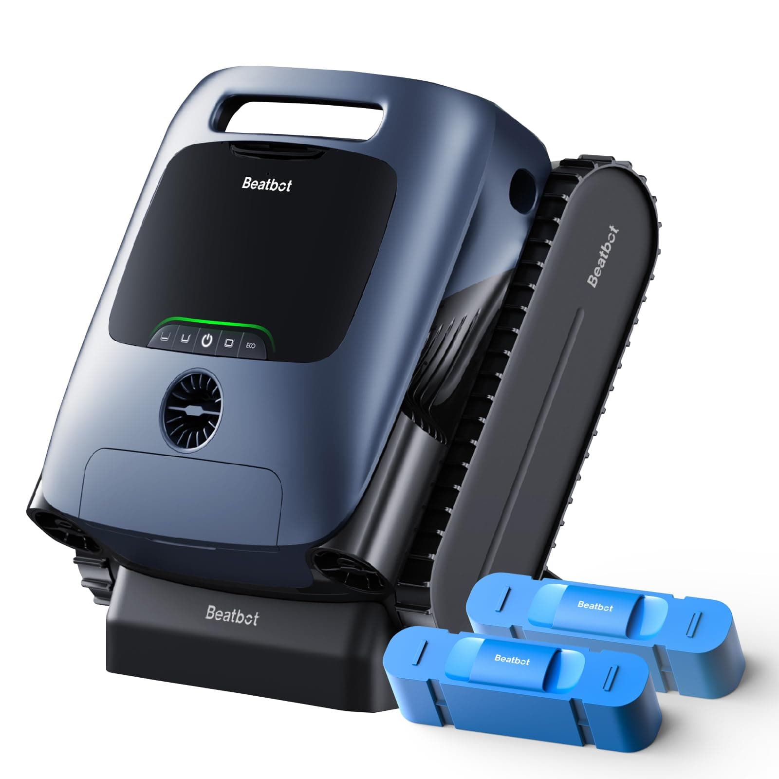 Beatbot AquaSense Pro Pool Robot, Cordless Pool Vacuum for Inground Pools, Clarifies Water, Skims Water Surface, Surface Parking, Intelligent Path Optimization, Up to 3,299 Sq.ft - Navy Blue