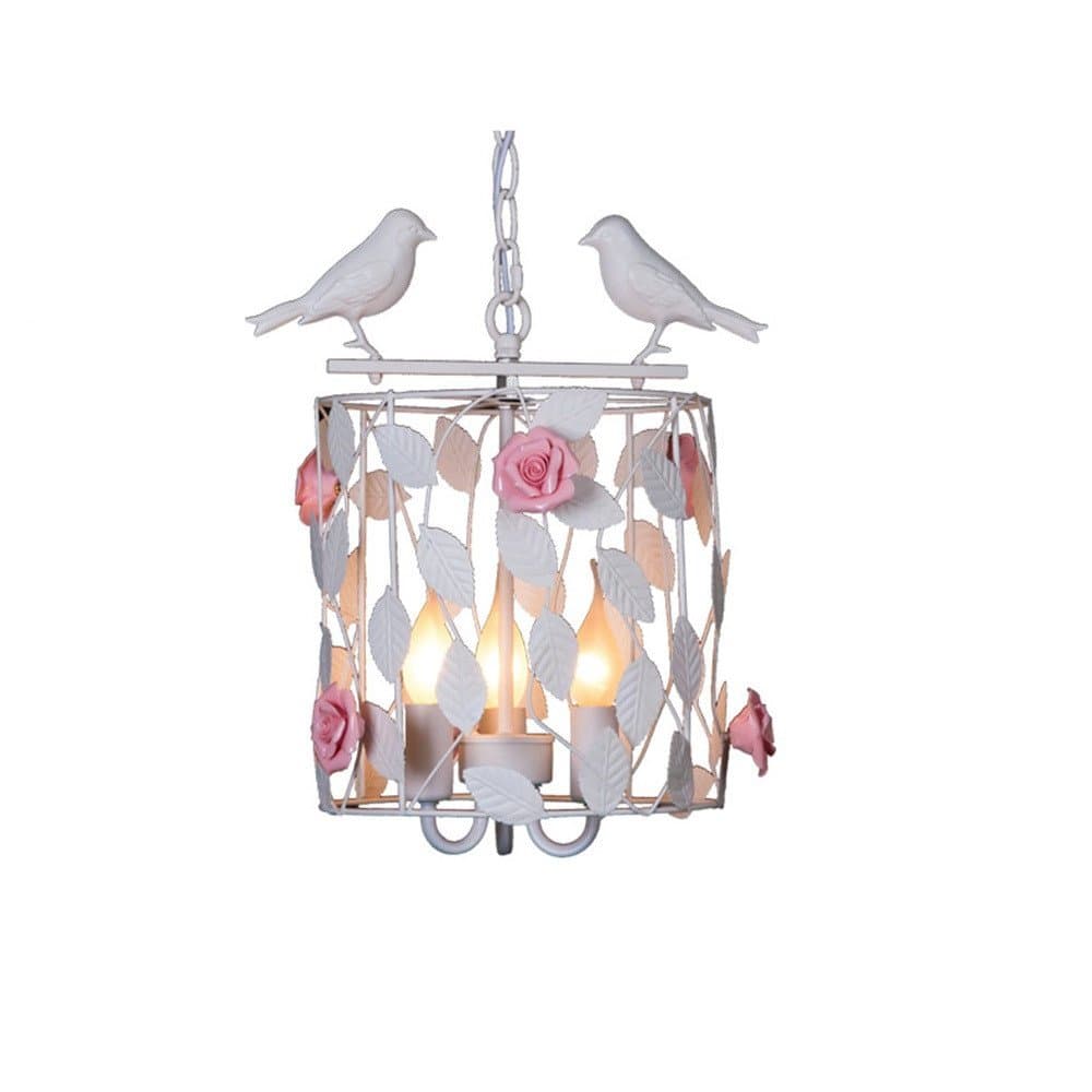 Industrial Pendant Light The floral birdcage chandelier lamp in the Korean-style chandelier ,2840CM(E143),WHITE Garden