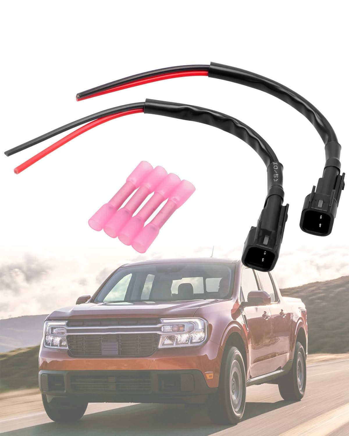 12V Power Connector Flex Bed Plugs Fit for Ford Maverick 2022 2023 Trucks Flex Bed Plugs and Harness, 2 Sets