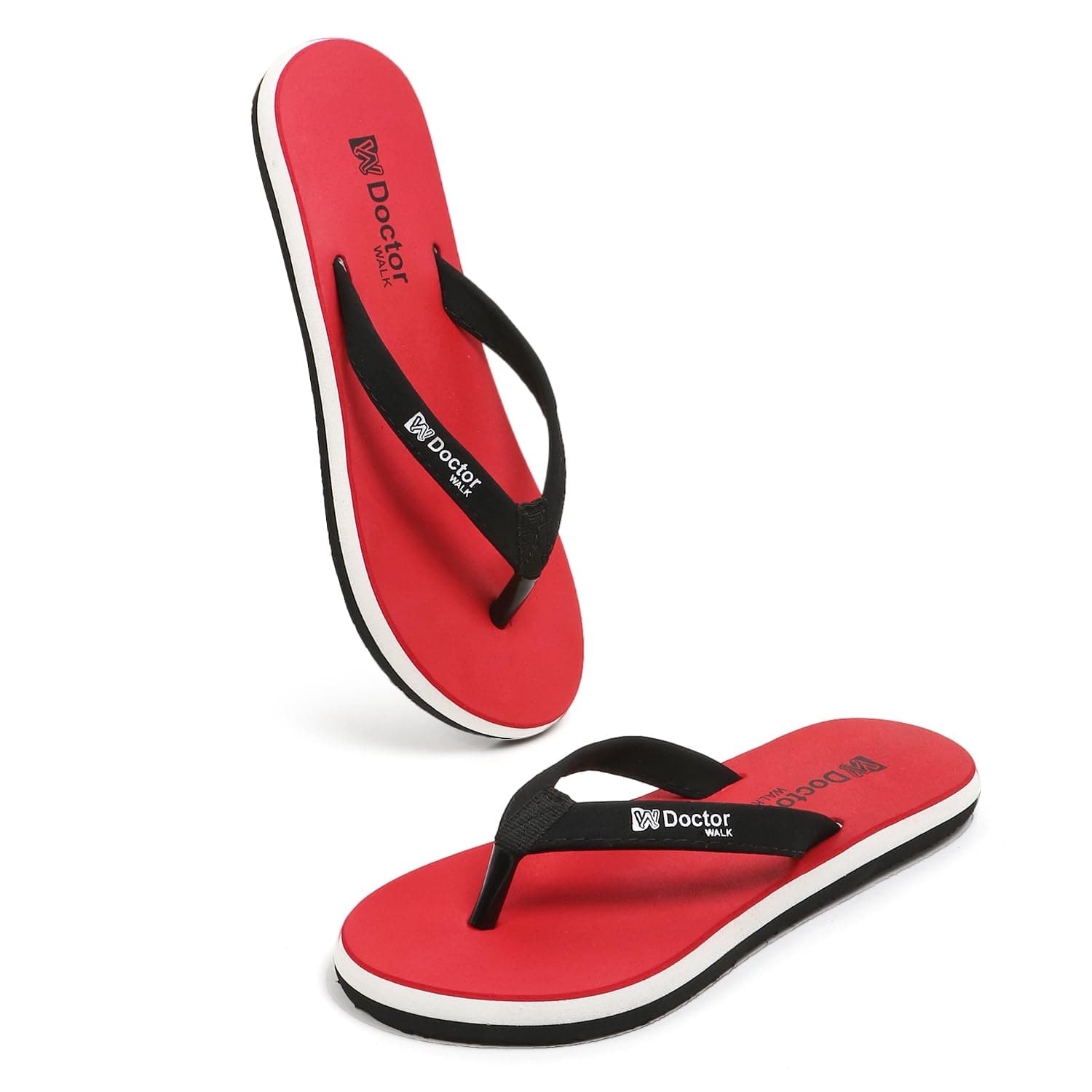 Sponsored Ad - Flip Flops with Comfortable Footpad, Soft Straps, Anti-Skid Design, Black and White Slipper for Women's