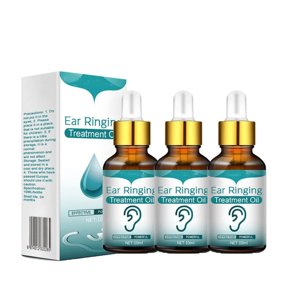 Japanese Ear Ringing Treatment Oil, Organic Ear Ringing Remedy Drops, Natural Herbal Tinnitus Ear Drops, Tinnitus Relief Drops for Help Reduces Ear Noise, Reduce Ear Pain, Improve Listening (3Pcs)