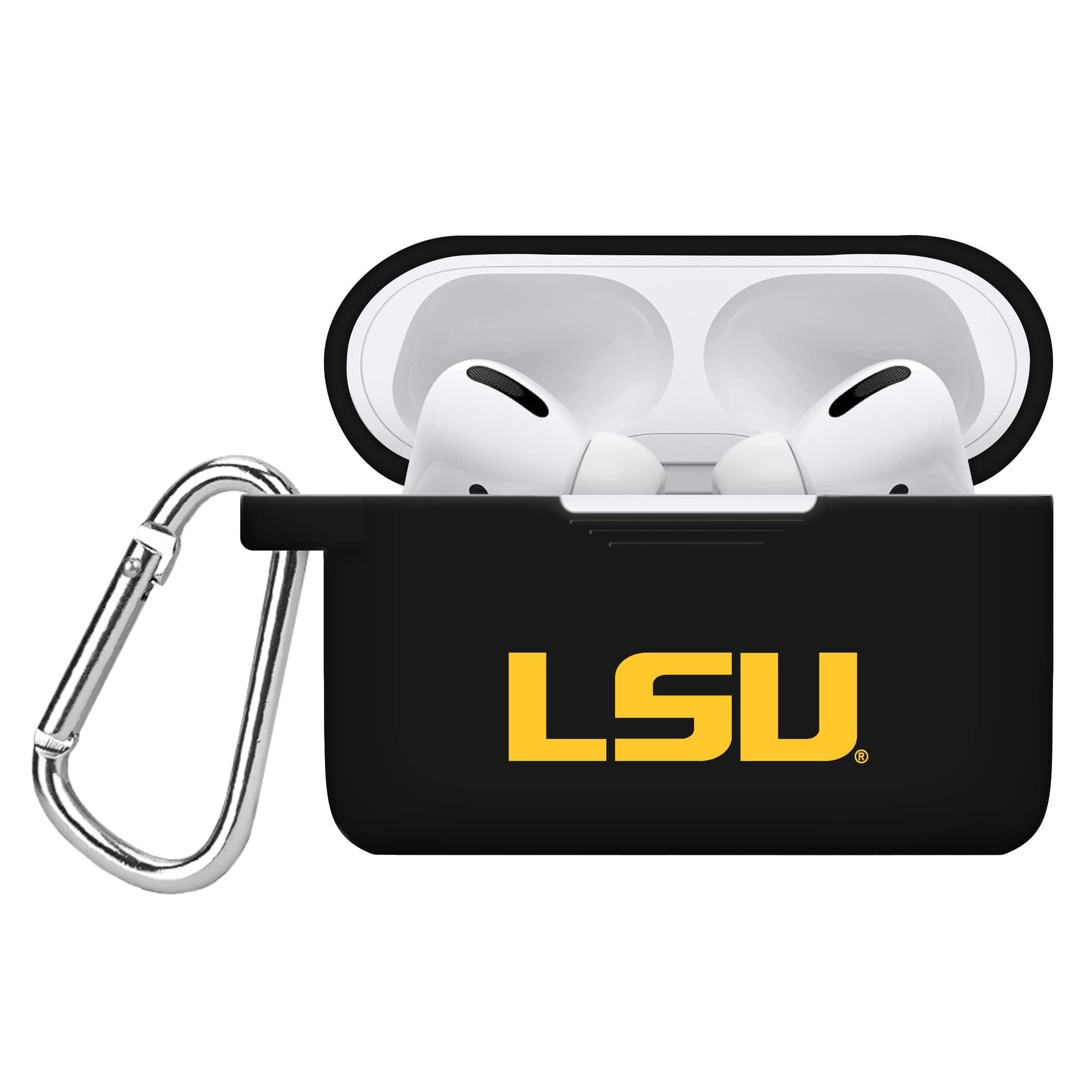 Affinity Bands Louisiana State LSU Tigers Silicone Case Cover Compatible with Apple AirPods Pro Battery Case (Black)