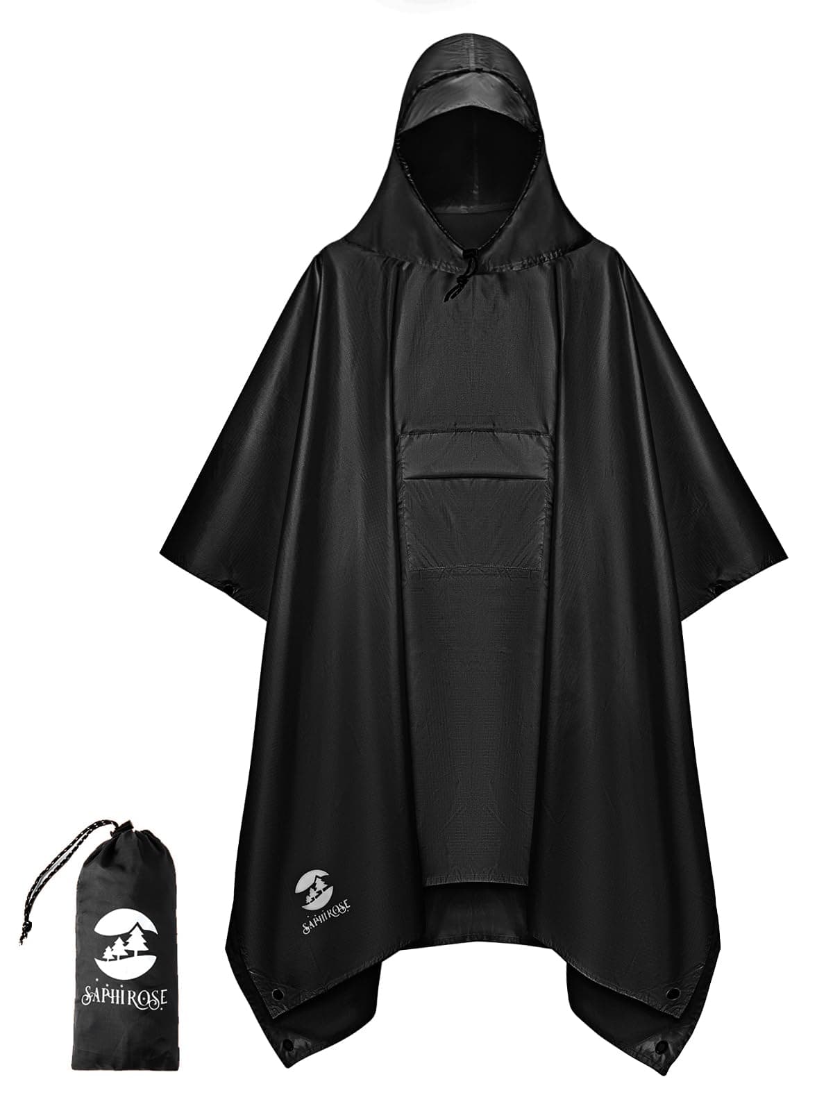 SaphiRose Rain Poncho Waterproof Raincoat Size Leaf Camouflage