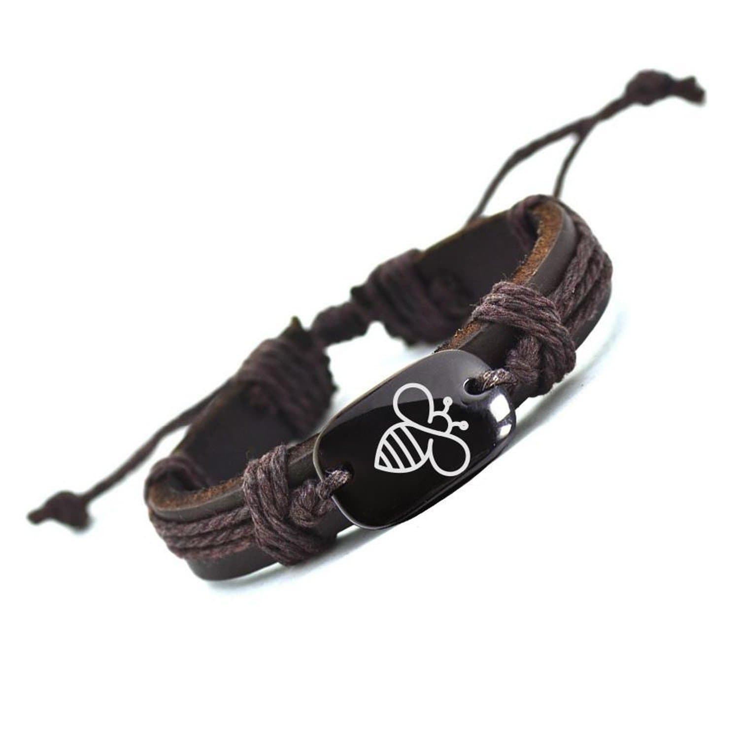 New Arrival Lovely Bee Leather Bracelet Best Selling Handmade Bracelets for Men YP2690