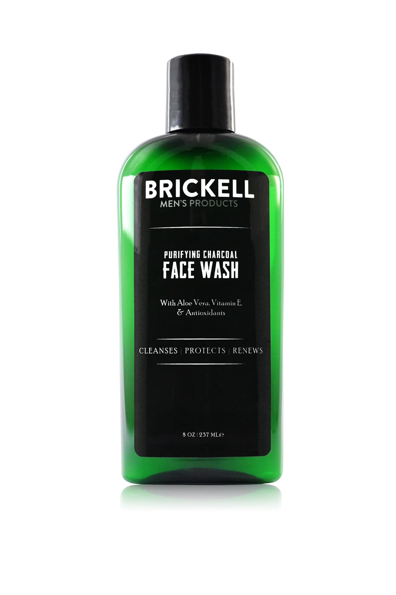 Brickell Men's Charcoal Face Wash, 8.1 fl oz (237 ml), Organic, Men's Skin Care, Made in USA (Amazon.co.jp Exclusive)