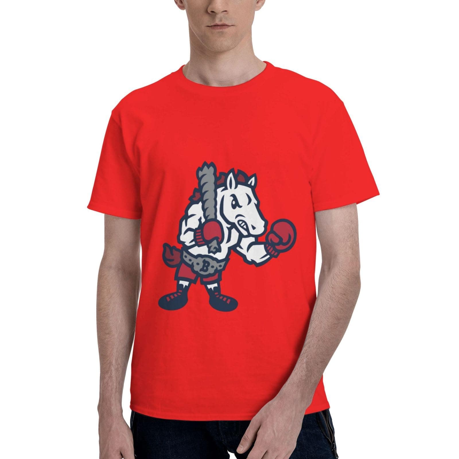 Binghamton Rumble Ponies Men's T-Shirt, Cotton Short-Sleeved T-Shirt