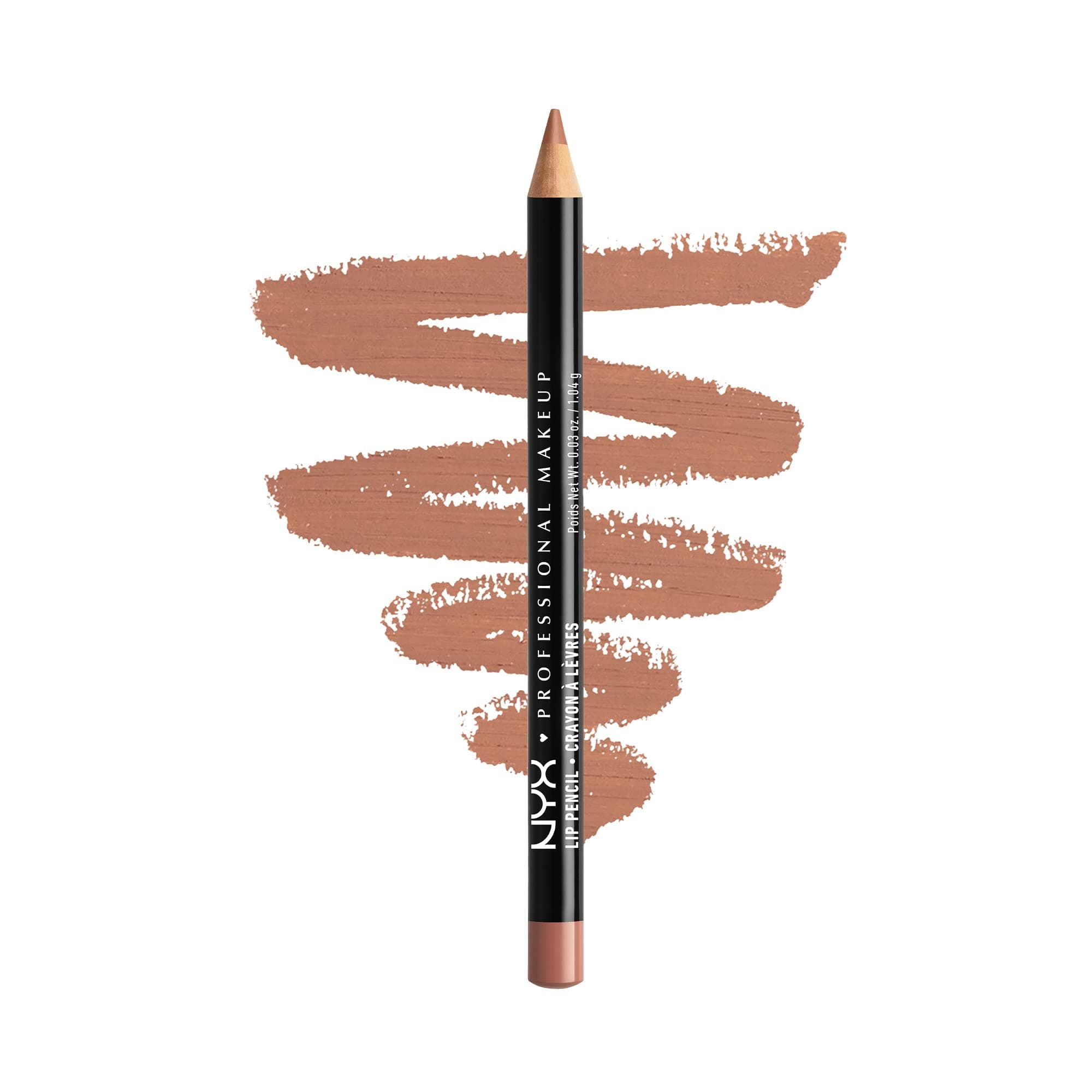 nyx professional makeup slim lip pencil, natural, 0.03 ounce, nyx-slim-lip-pencil