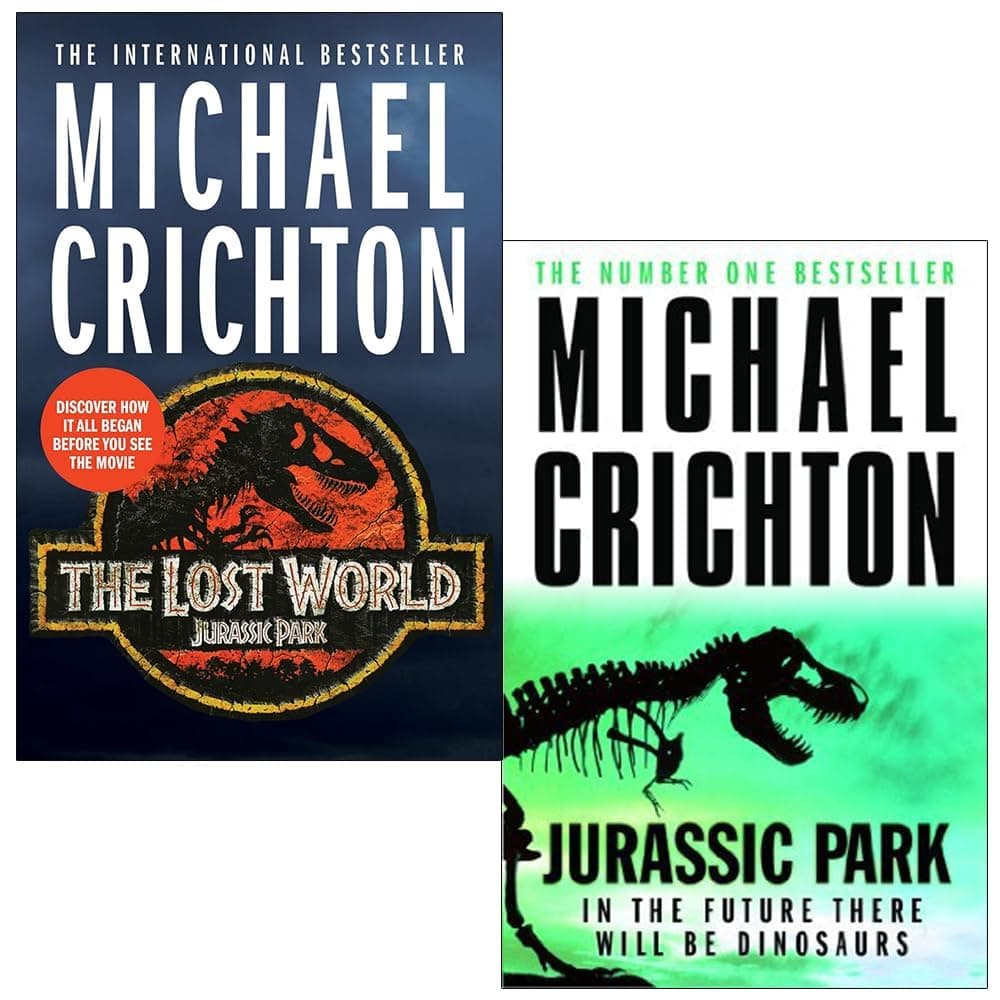 Michael Crichton Collection 2 Books Set (The Lost World, Jurassic Park)