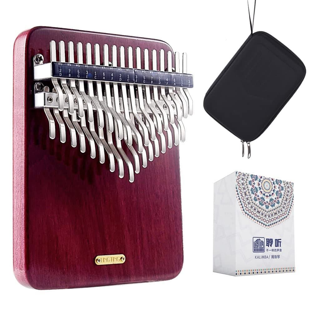 Kalimba 34 keys Thumb Piano Mbira Finger Piano Gift for Adult Beginners Professional（LT-K34V,snow whisperer)