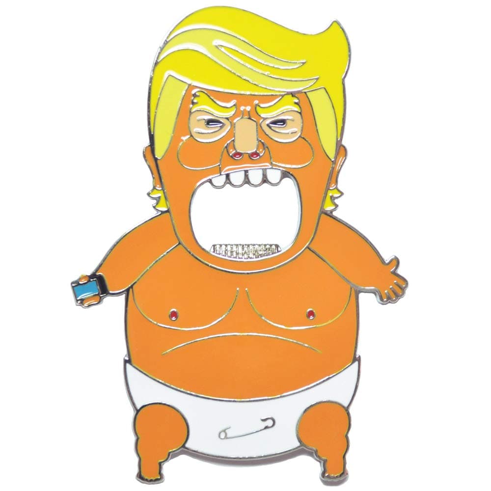 Donald Trump Gag Gifts 2024 Funny Donald Trump Baby Balloon Shaped Magnetic Bottle Opener Fridge Magnets Sticker