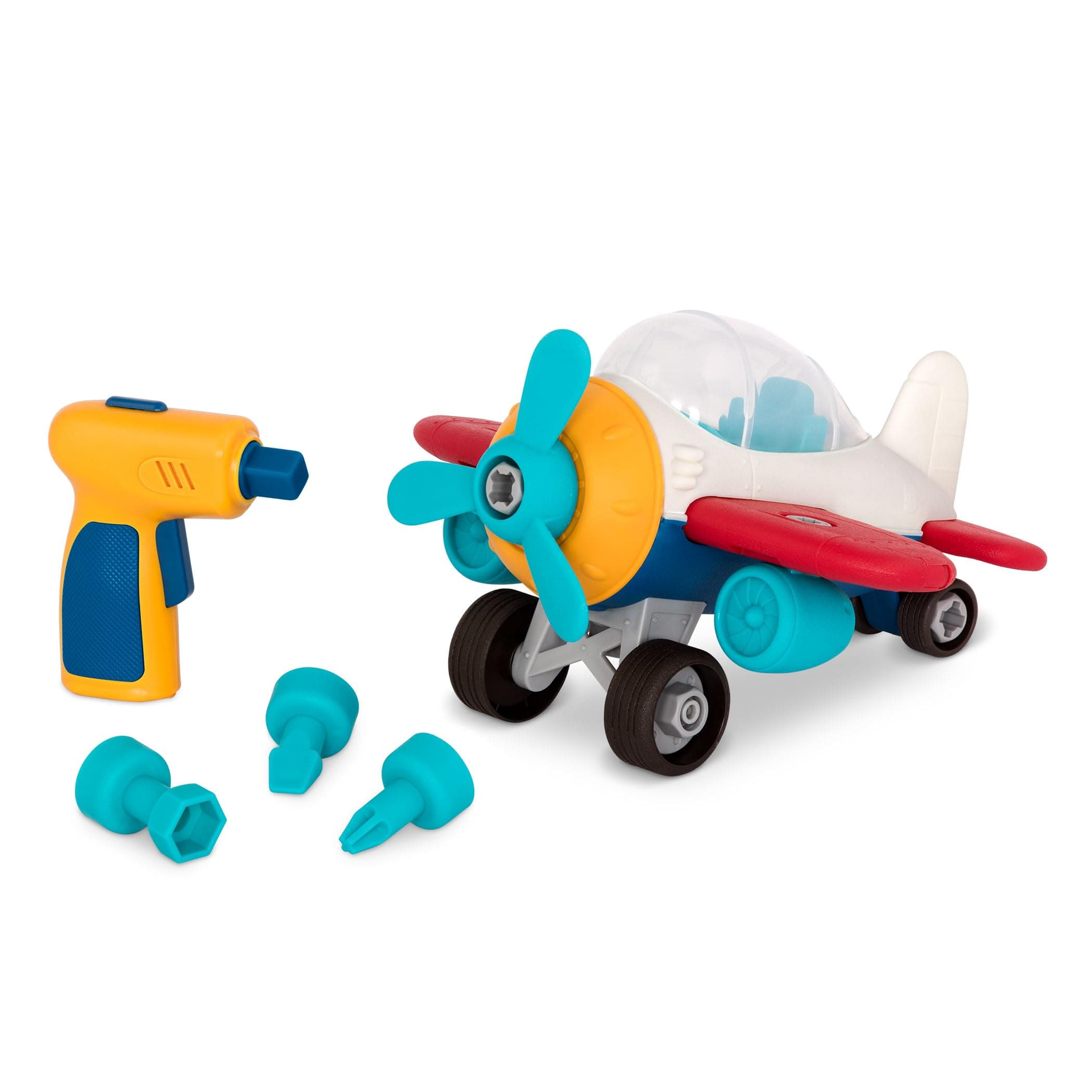Wonder Wheels by Battat – Take-Apart Airplane – Toy Plane With Drill For Kids – STEM Toy – Developmental Benefits – 3 Years + – Take-Apart Airplane